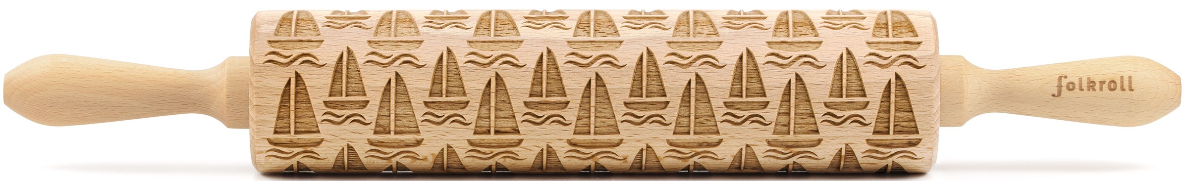 FOLKROLL Teigroller »3D-Motiv-Teigrolle« Boot braun