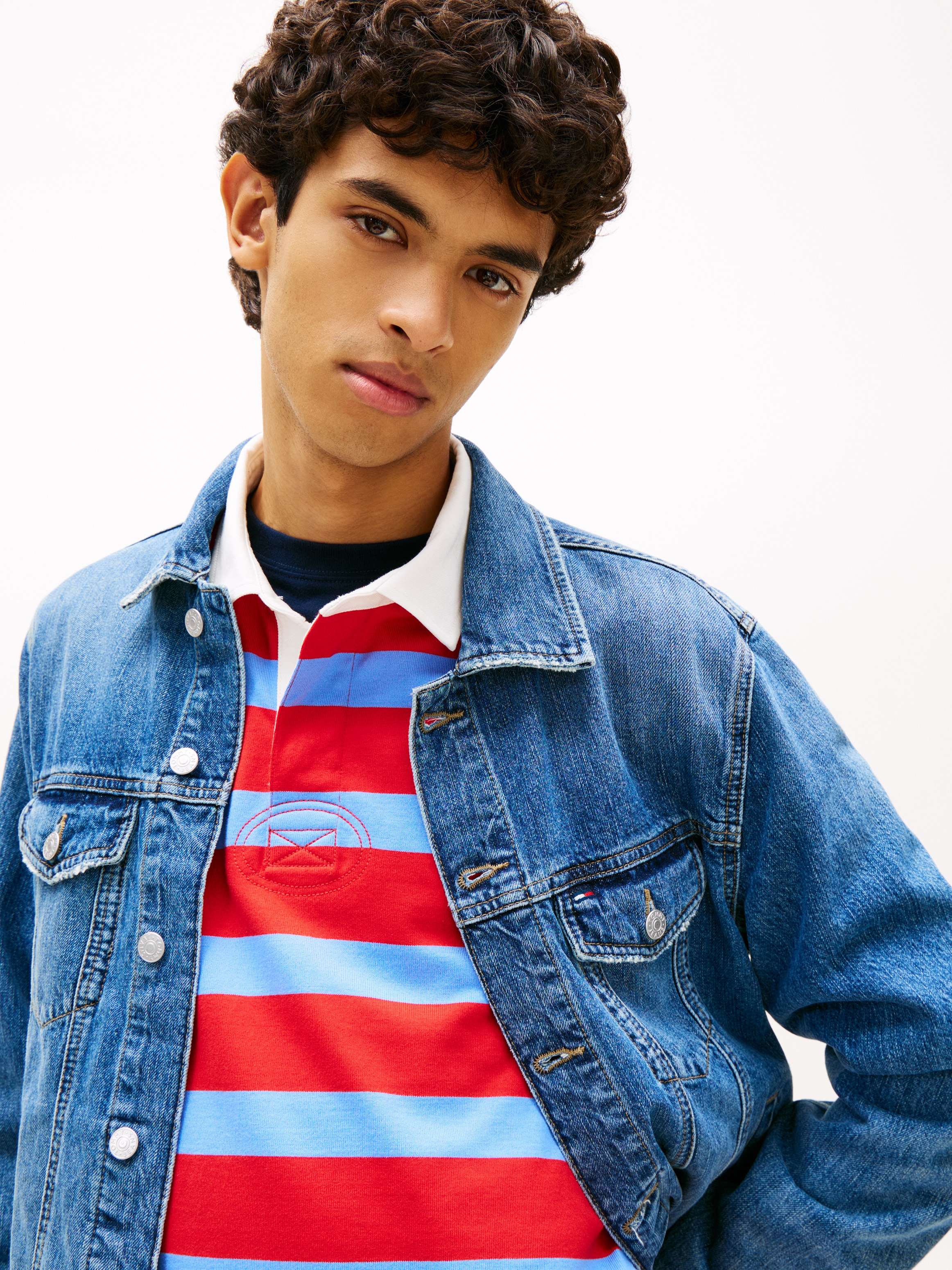 Tommy Jeans Jeansjacke »RYAN REGULAR JACKET« ohne Kapuze Regular fit mit Taschen