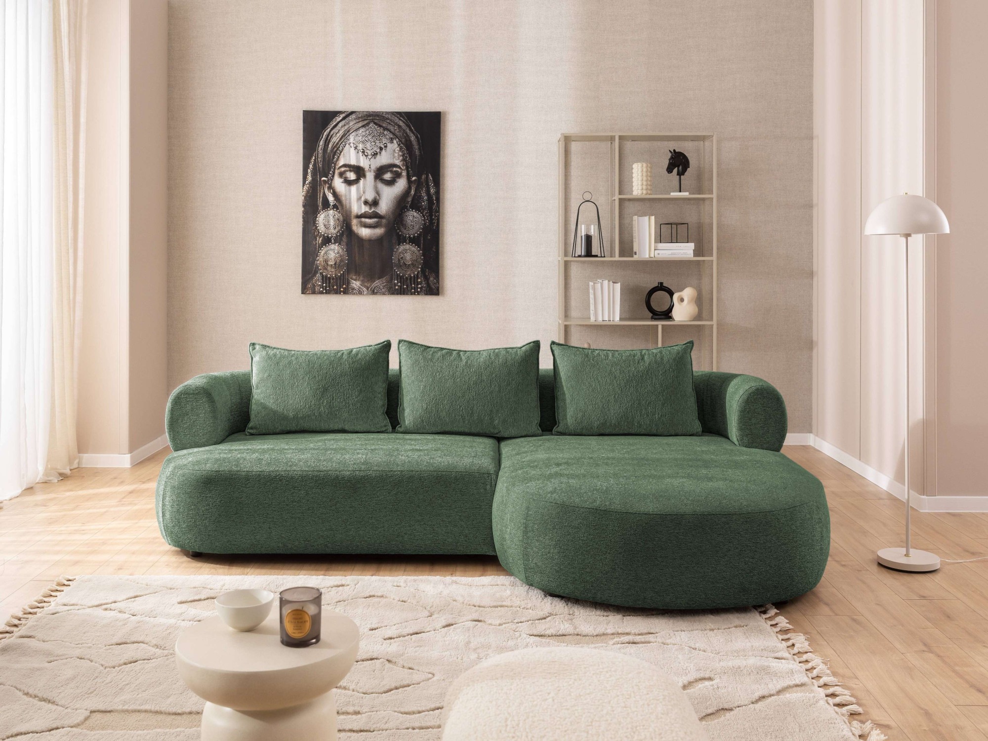 Home affaire Ecksofa »LUSSAC L-Form Design-Sofa mit Zierkissen, Maße B/T/H: 257/159/78 cm«, hoher Sitzkomfort und modernes Design, Sofa ohne Bettfunktion