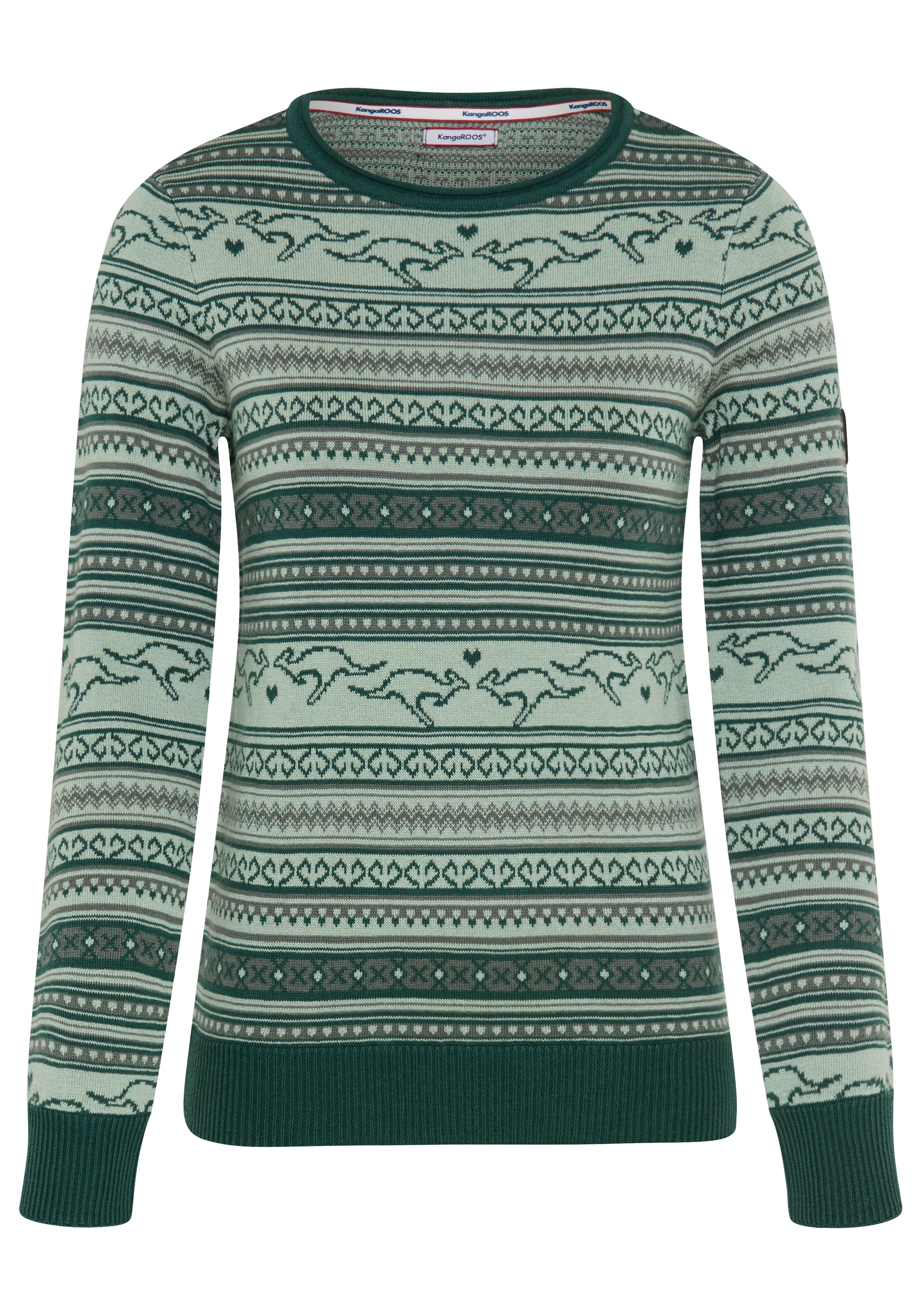 KangaROOS Norwegerpullover mit Rippstrickbündchen