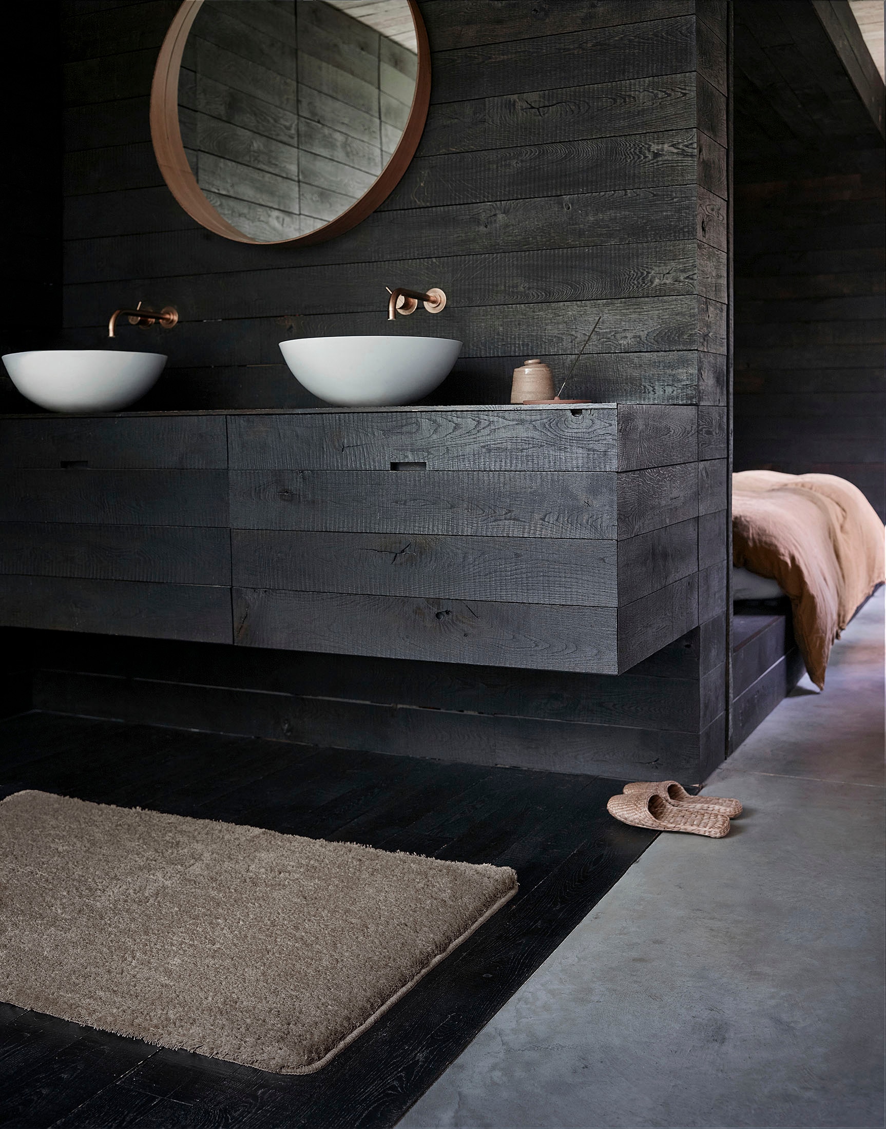 Wecon home Basics Badematte »Joris«, rutschhemmend beschichtet, strapazierfähig, waschbar, viele Größen, Badezimmerteppich, uni