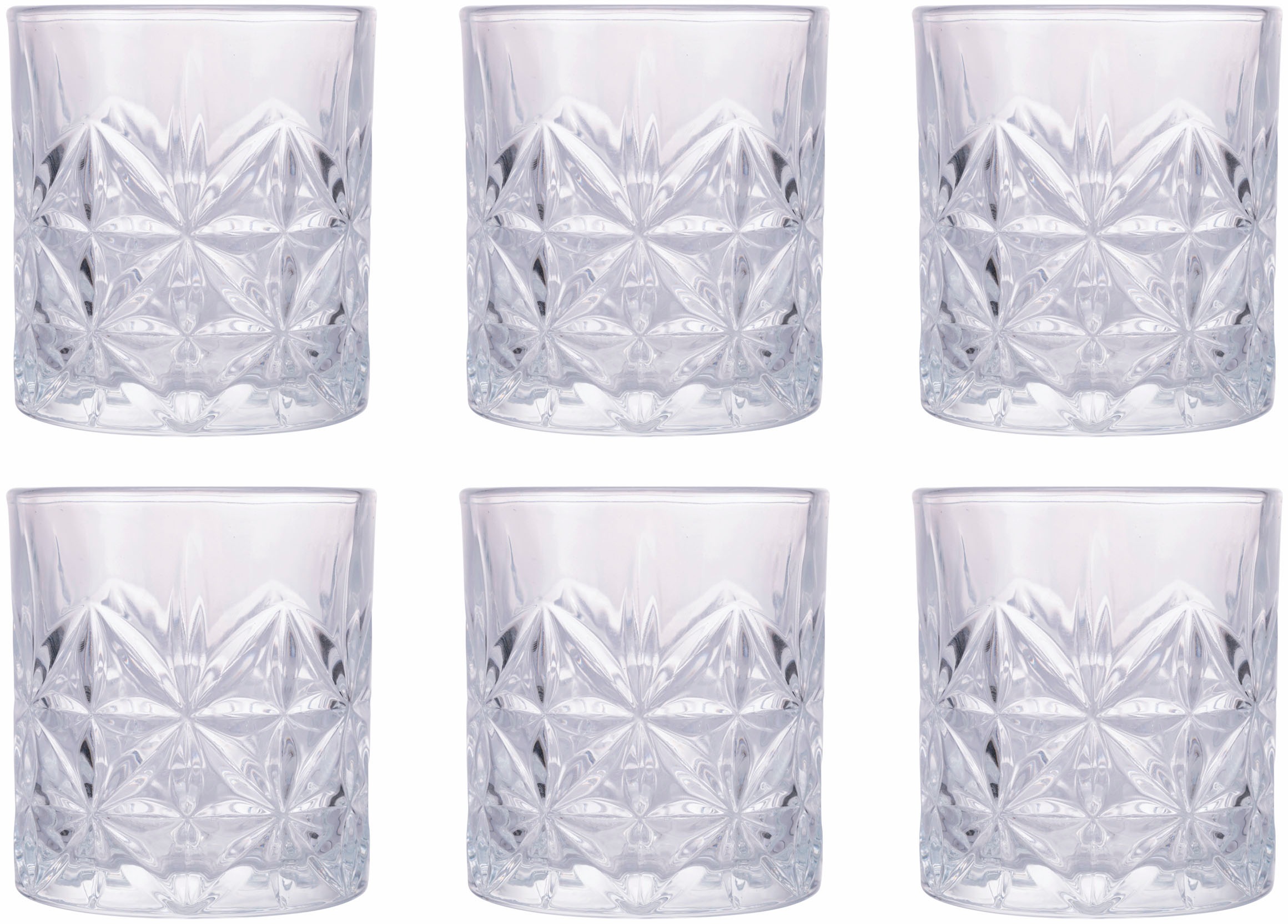 Villa d'Este Gläser-Set »Glace Chic«, (Set, 6 tlg.), Wassergläser-Set, 6-teilig, Inhalt 320 ml