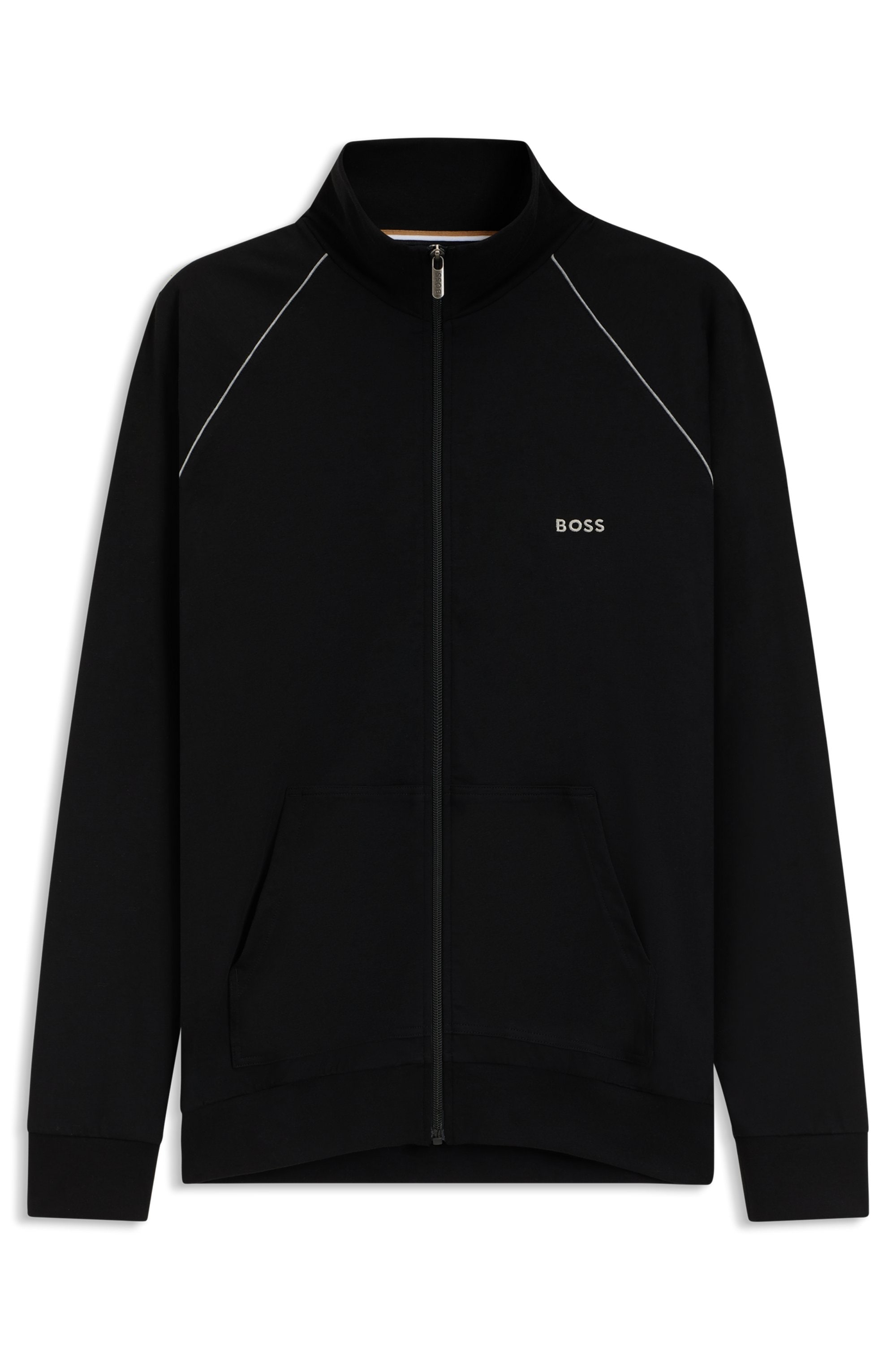 BOSS Sweatjacke »Mix&Match Jacket Z«, mit Kontrastnaht am Ärmel