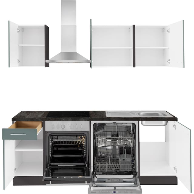 OPTIFIT Küchenzeile »Malika«, Breite 210 cm, mit Hanseatic-E-Geräten, inkl.  Geschirrspüler auf Raten bestellen