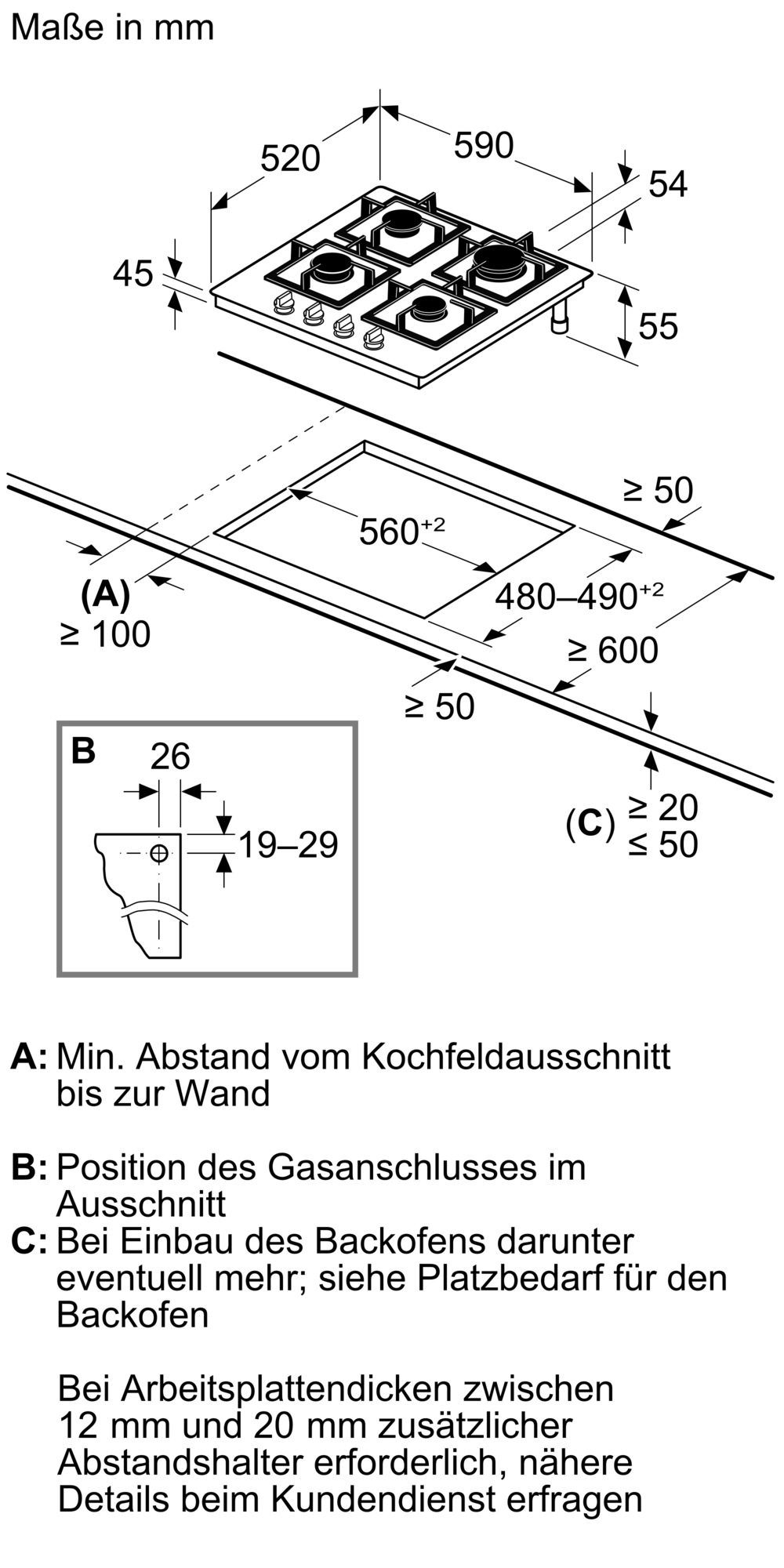 BOSCH Gas-Kochfeld »PRP6A6H40«