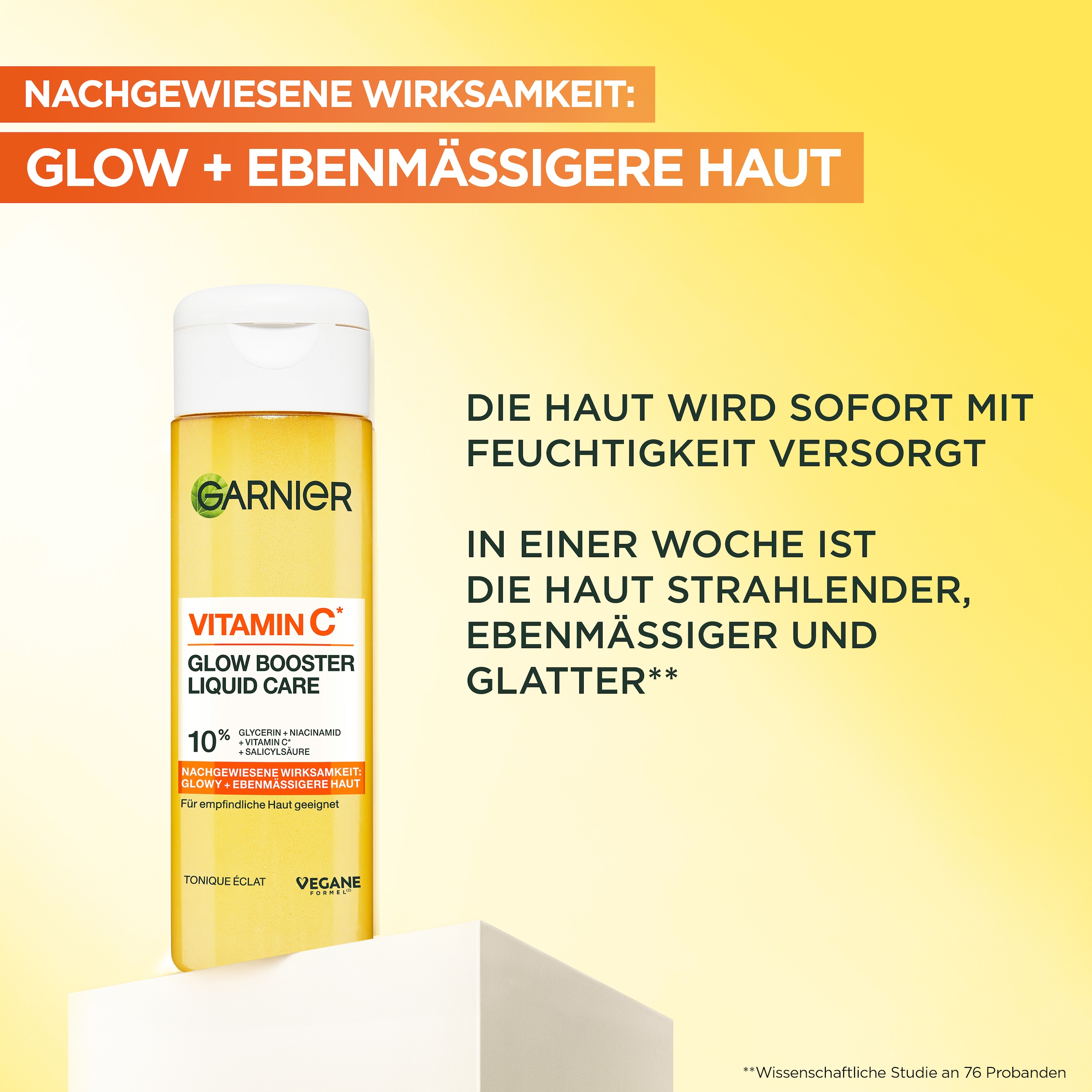 GARNIER Toner »Garnier Vitamin C* Glow Booster Liquid Care«