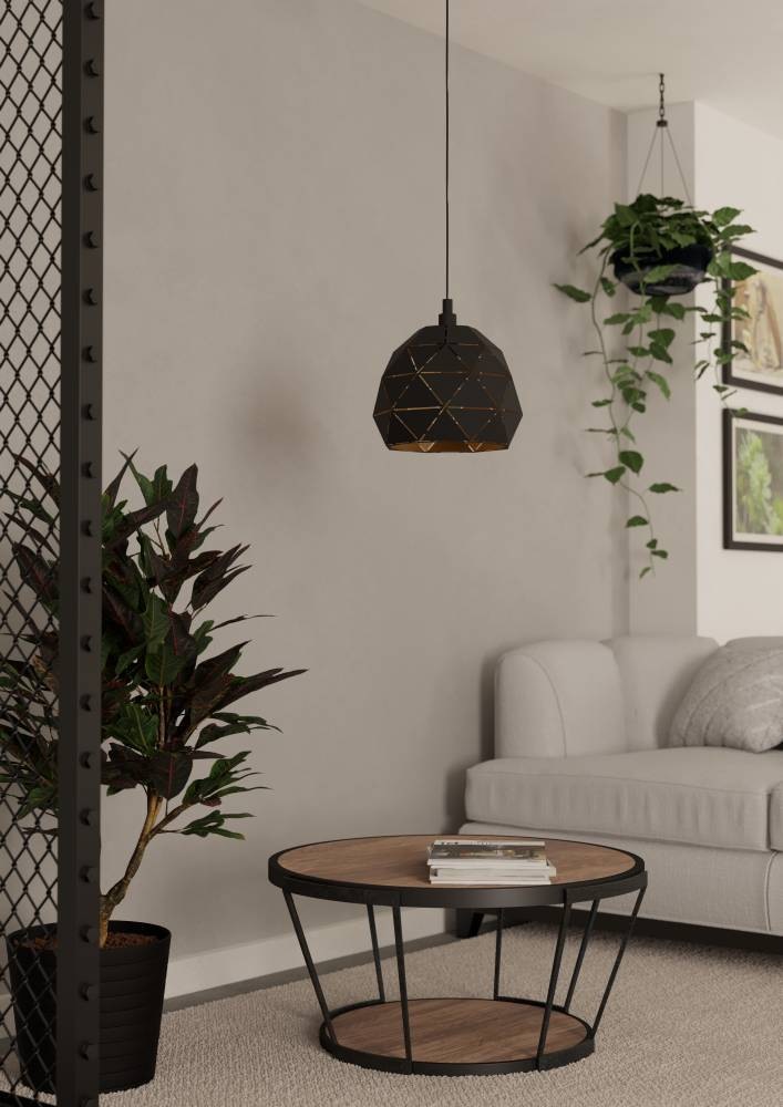 EGLO Hängeleuchte »ROCCAFORTE« E27 1 Stk. Hängeleuchte - H110 x Ø40 cm - 1X60W exkl.