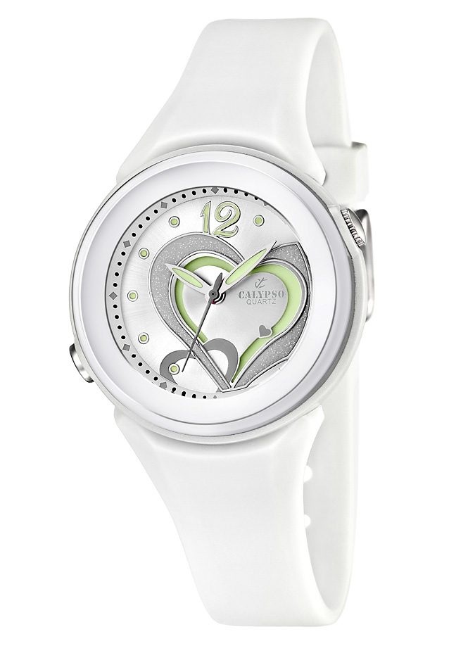 CALYPSO WATCHES Quarzuhr, Armbanduhr, Damenuhr, mit Herzmotiv, bis 10 bar w günstig online kaufen