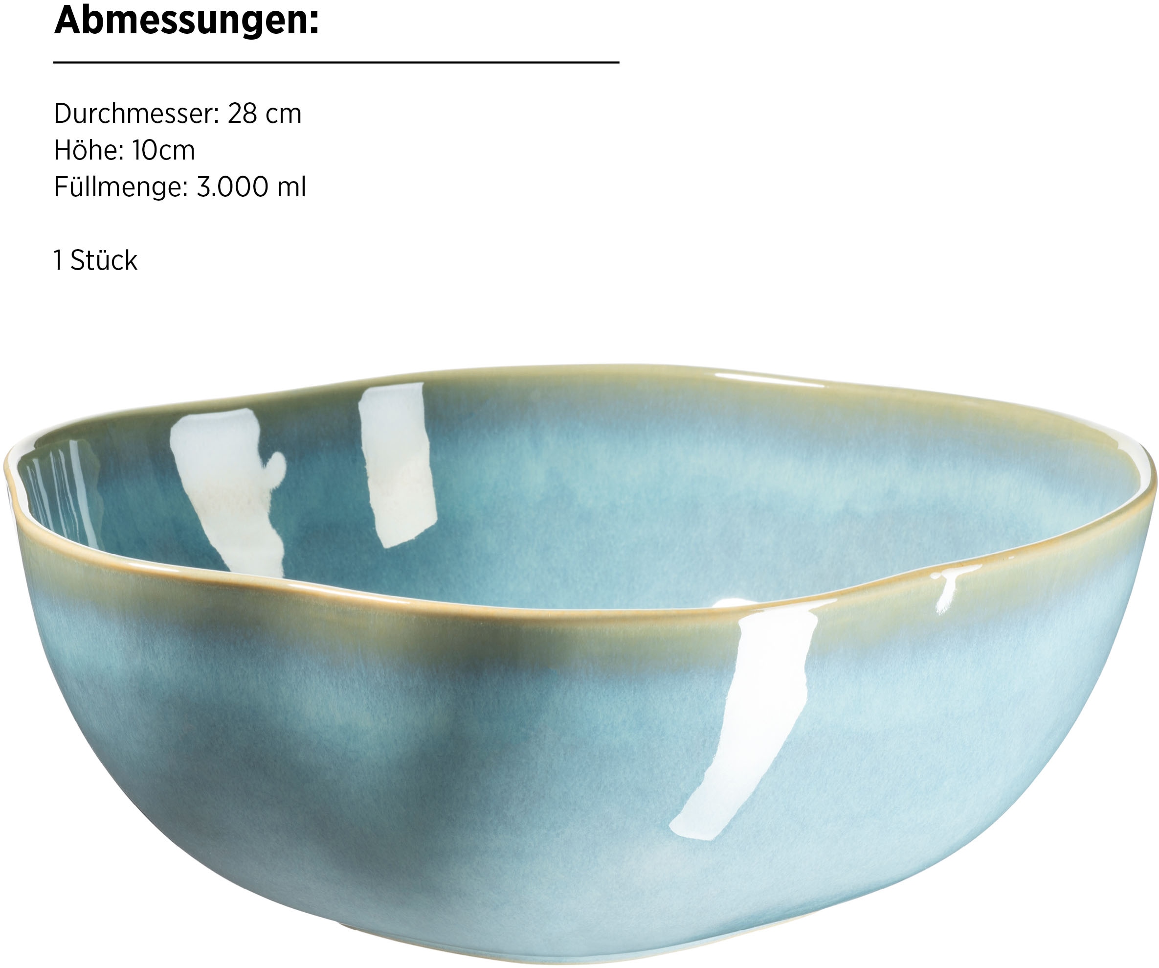 MÄSER Schüssel »Cordelia, Schüssel Set, aus Steinzeug, Ø 28 cm«, 6 tlg., aus Steinzeug