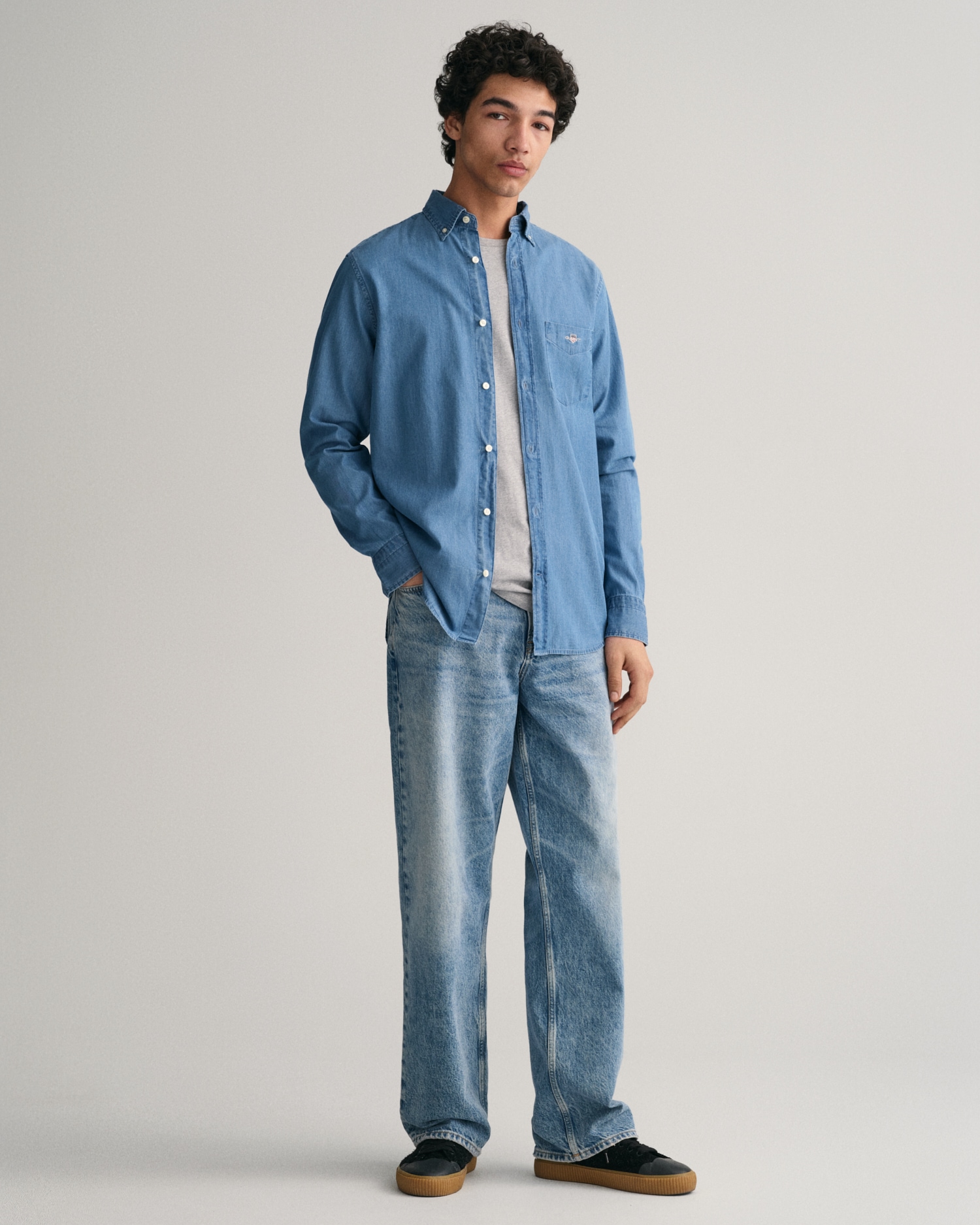 Gant Langarmhemd »Regular Fit Denimhemd Jeanshemd pflegeleicht«