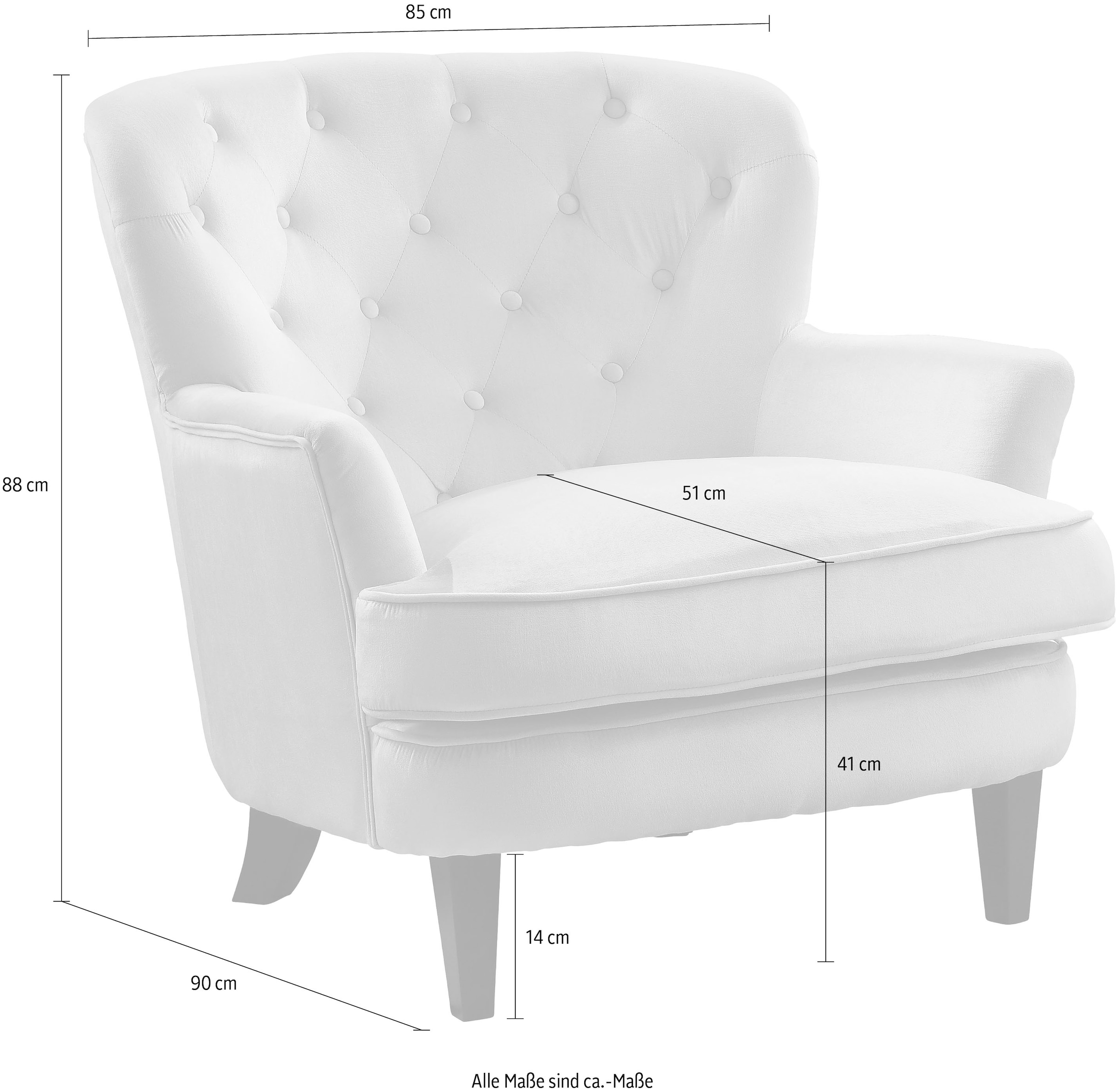 ATLANTIC home collection Sessel »Leo«, mit Taschenfederkern