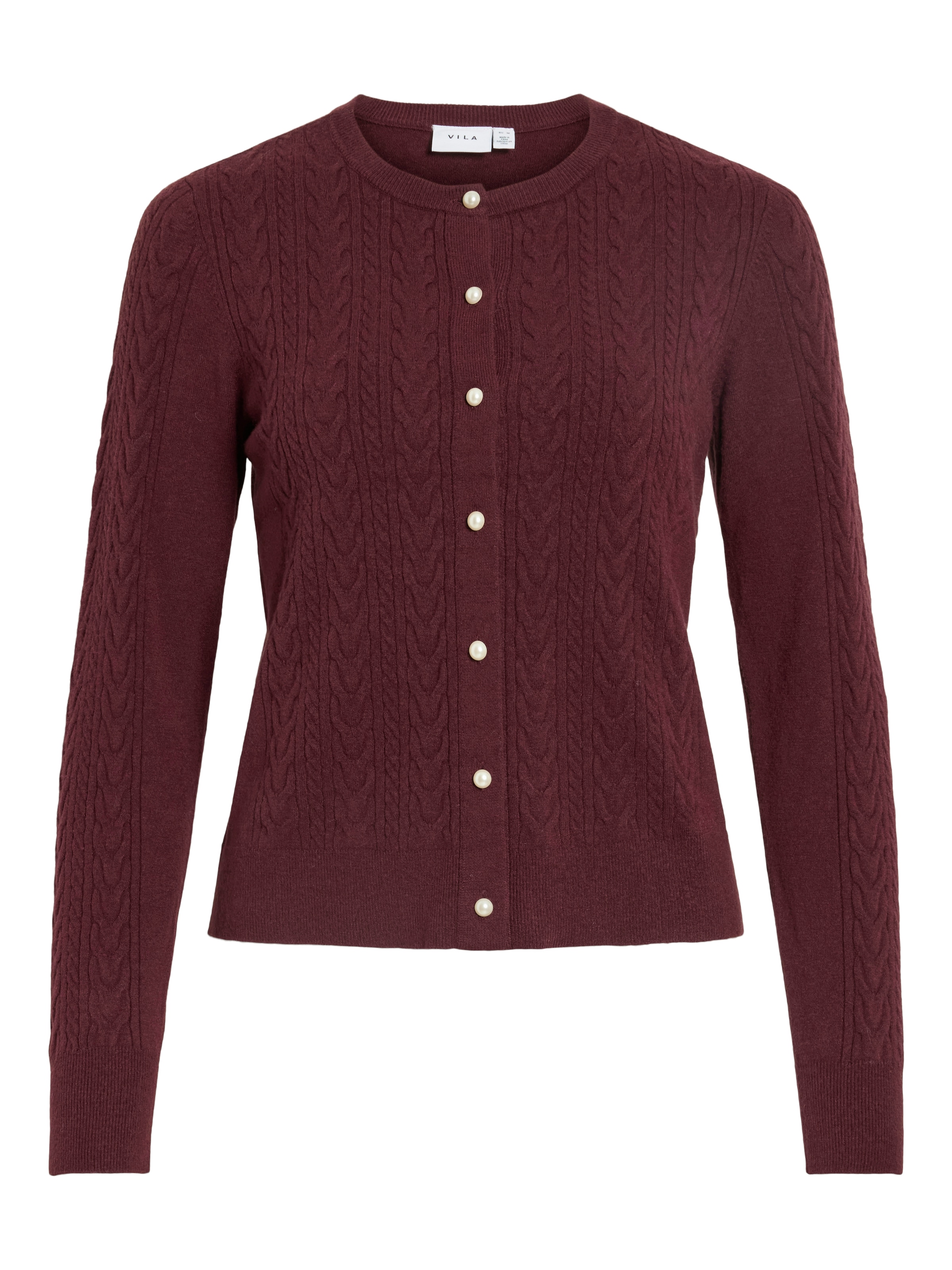 Vila Strickjacke »VIKERRY CABLE L/S KNIT CARDIGAN-NOOS« Materialmix, normal geschnitten