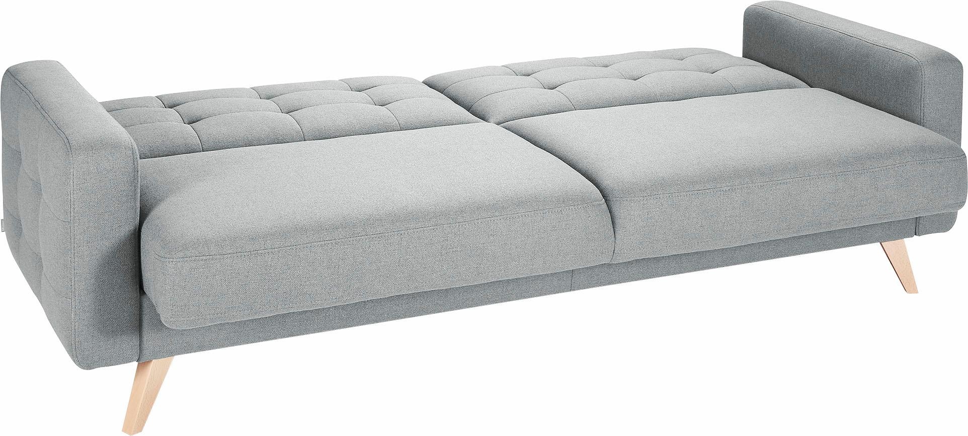 exxpo - sofa fashion 3-Sitzer »Nappa, Schlafsofa, bequem, zeitloses Design, L-Form« tolle Detailverarbeitung, mit Bettfunktion und Bettkasten