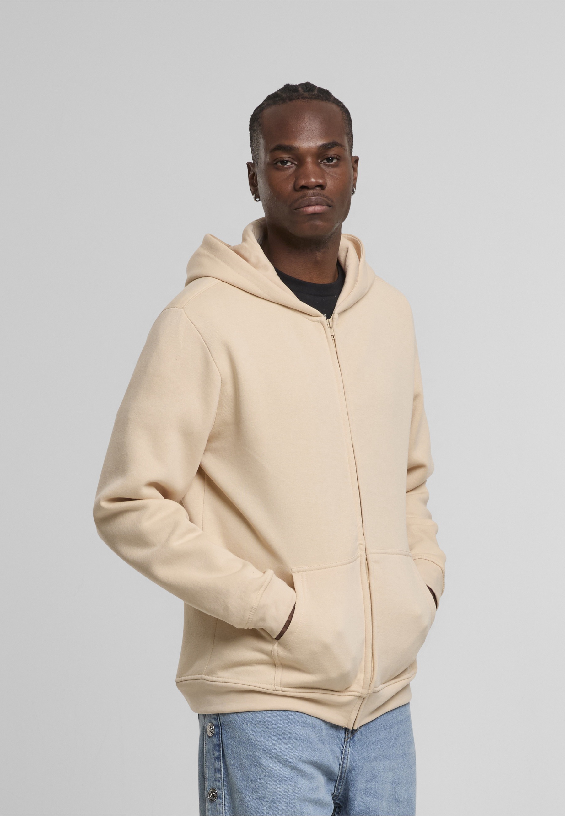 URBAN CLASSICS Kapuzenpullover »Urban Classics Basic Essential Zip Hoody« 1 tlg.