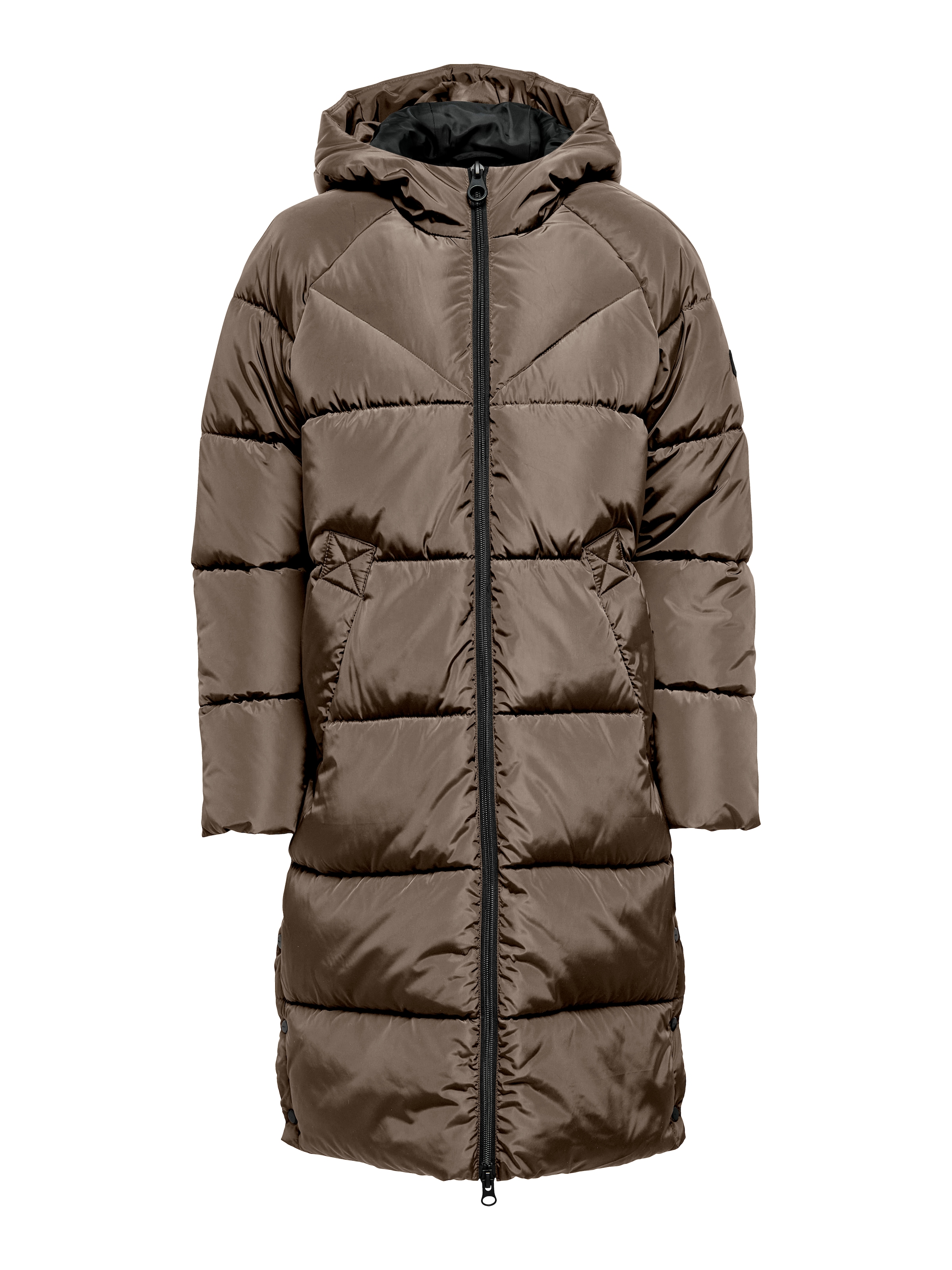 ONLY Steppmantel »ONLAMAND LONG PUFFER COAT CS OTW«, mit Kapuze und praktischem 2-Wege Reißverschluss