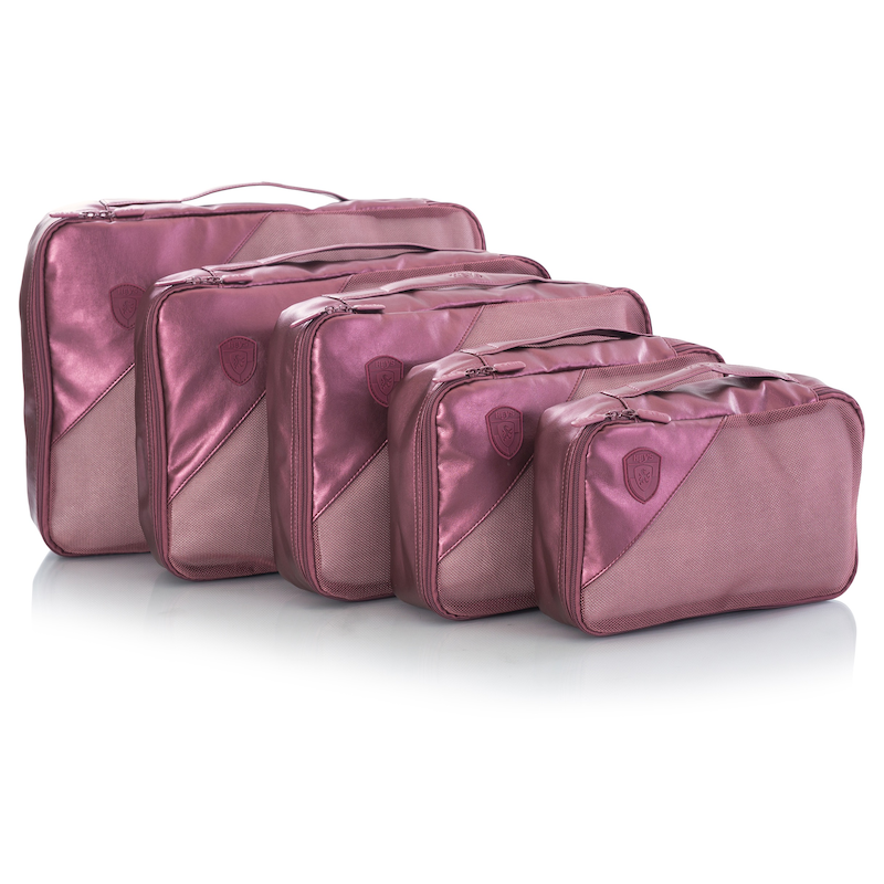 HEYS Kofferorganizer »Metallic Packing Cube« x Joachim Llambi Gepäckwürfel Packwürfel Kleidertasche burgundy