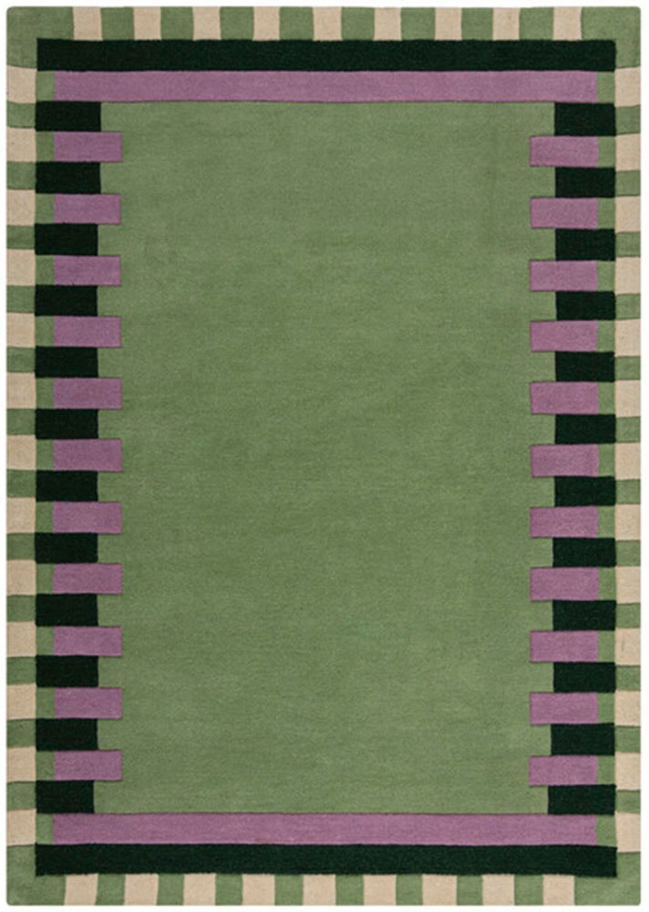 FLAIR RUGS Wollteppich »Kai Wool Border«, rechteckig, 10 mm Höhe, Kai Wool Border Läufer Teppich