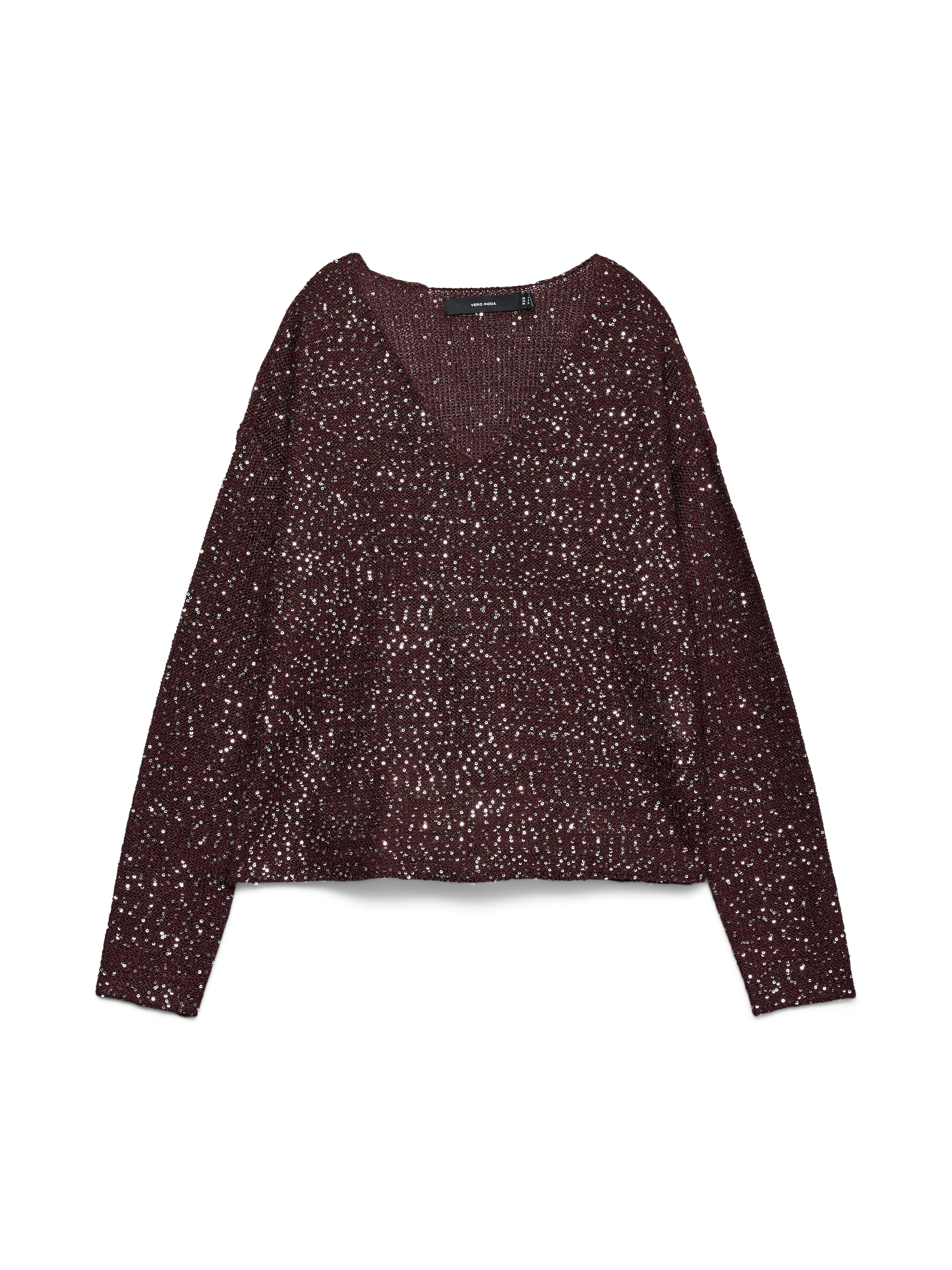 Vero Moda Strickpullover »VMLEILANI NEW LS V-NECK PULLOVER REP«