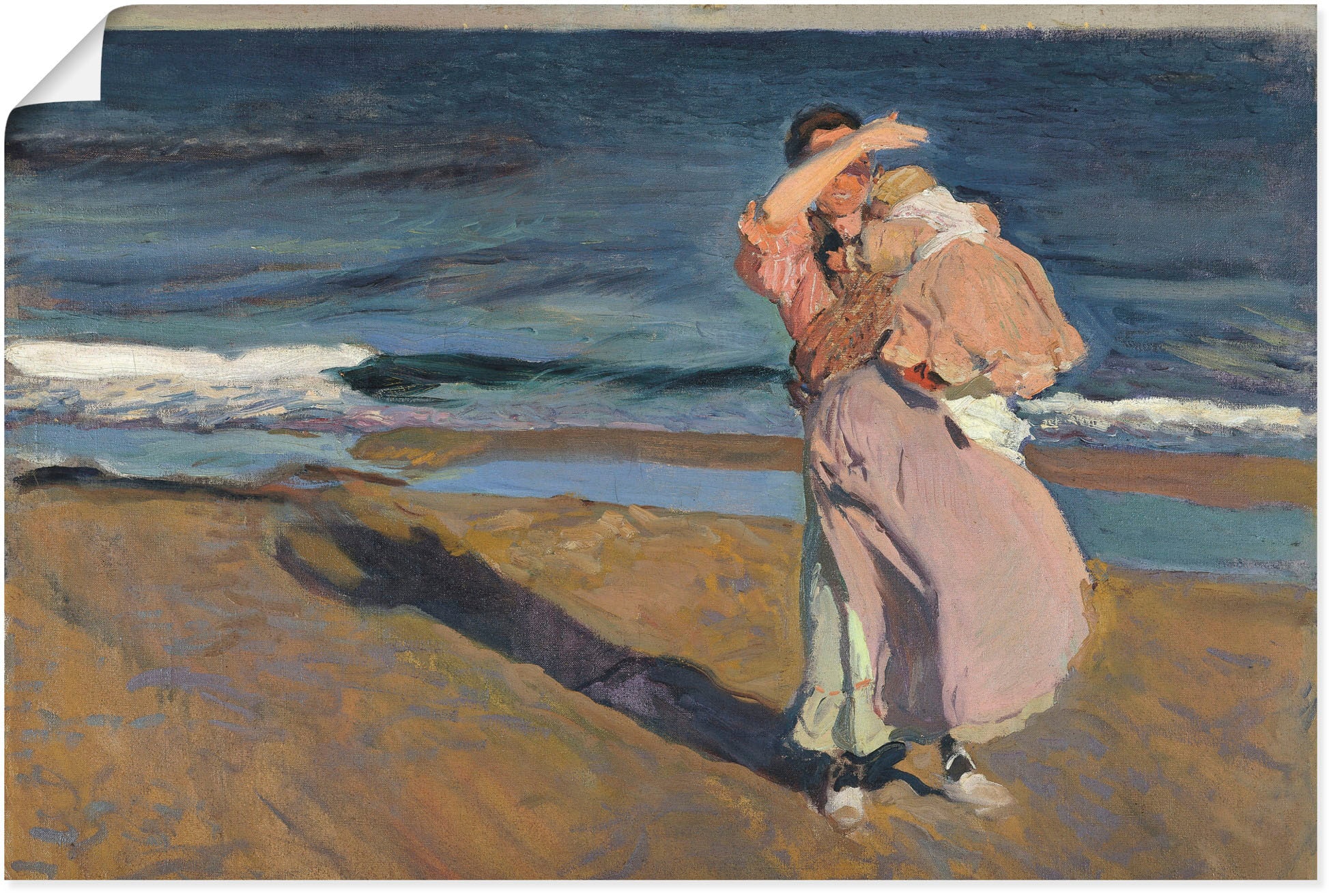 Artland Wandbild »Fischerin mit Kind, Valencia. 1908«, Gruppen & Familien, günstig online kaufen