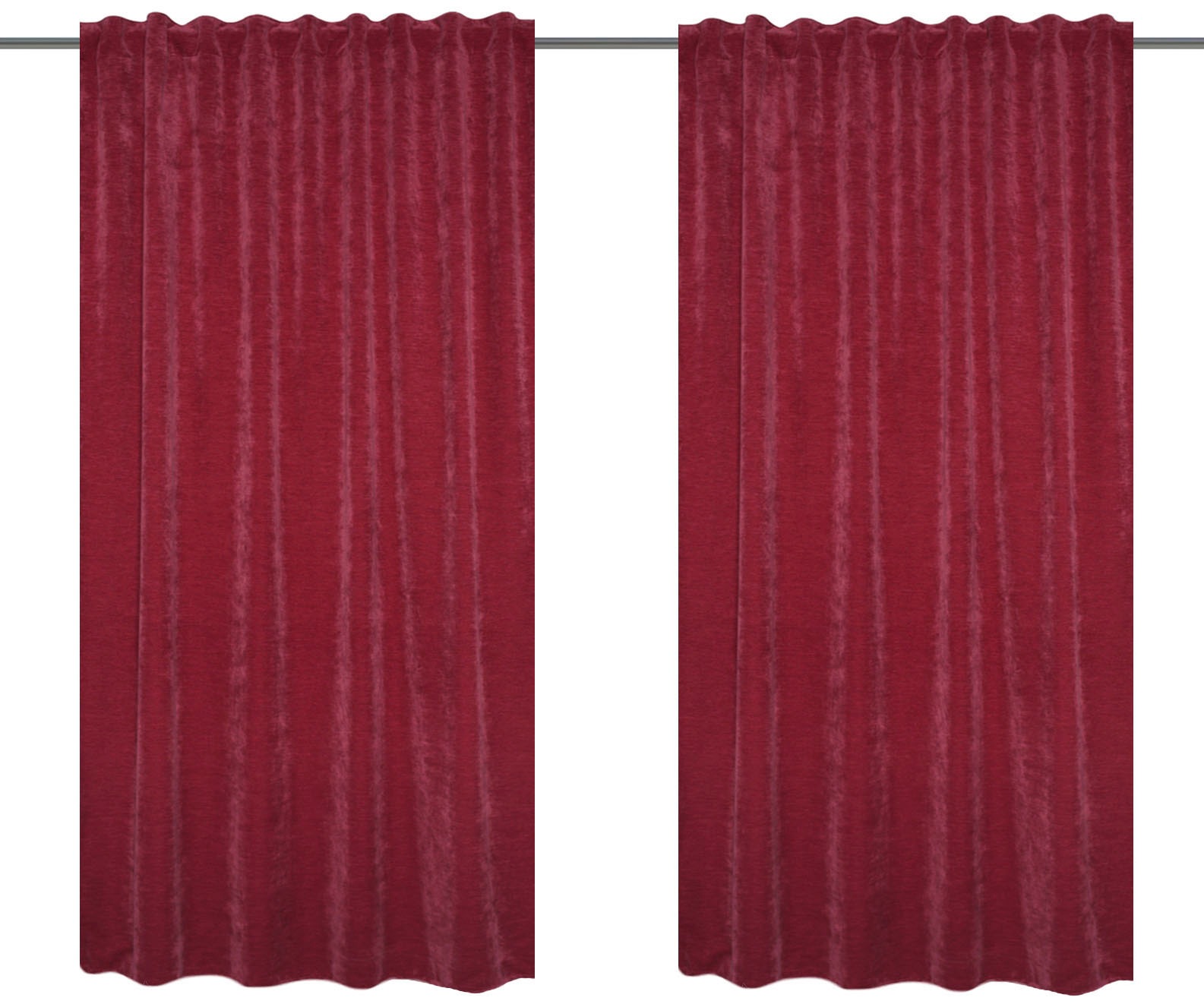 Home Basics Vorhang »WOLLY«, (2 St.), 2er Pack Thermochenille Uni WOLLY günstig online kaufen