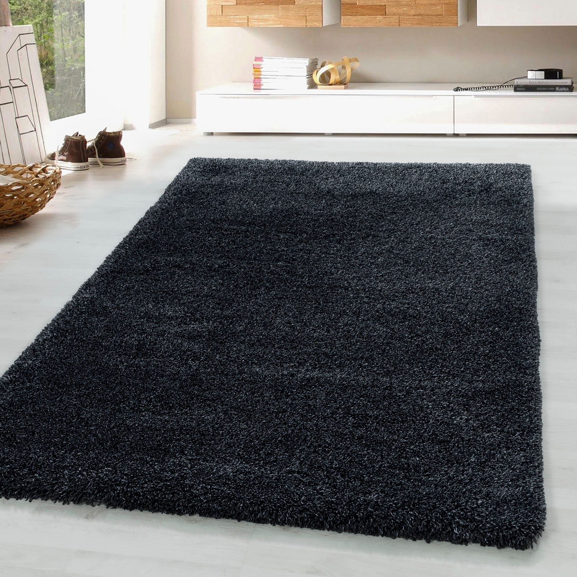 Ayyildiz Teppiche Hochflor-Teppich »FLUFFY 3500«, rechteckig, 50 mm Höhe, Langflor, Shaggy, uni, robust, auch in rund erhältlich, Wohnzimmer