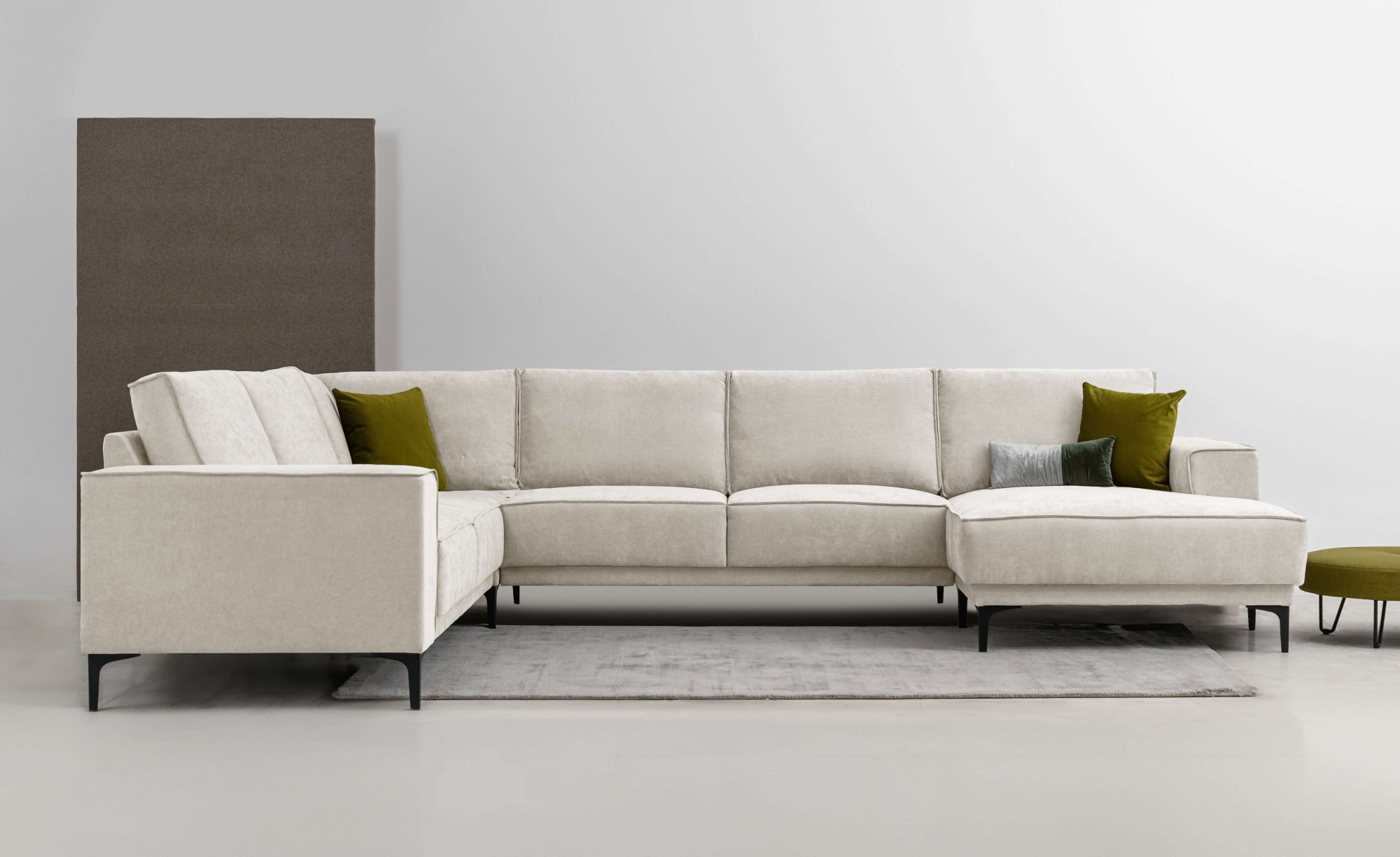 OTTO home Wohnlandschaft »XXL Sofa Oland, Struktur, Flachgewebe, Luxus-Micr günstig online kaufen