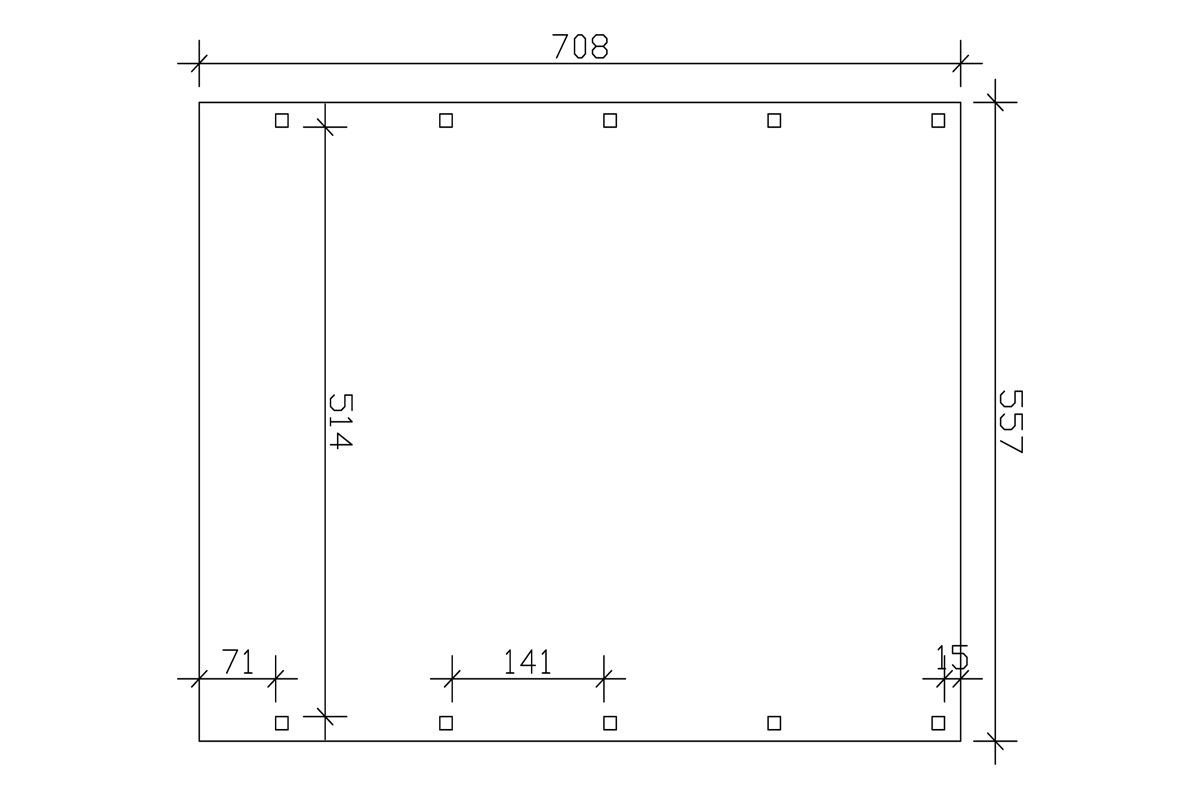 Skanholz Doppelcarport »Friesland«, 514 cm, grün