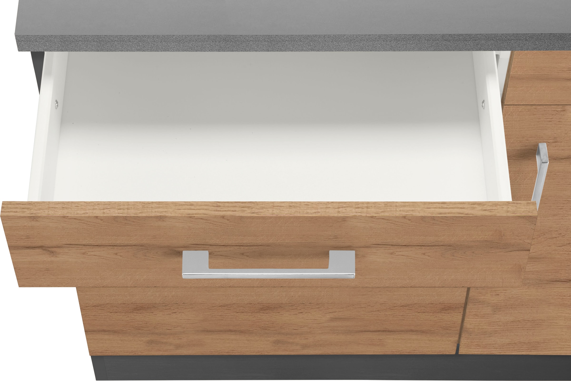 KOCHSTATION Unterschrank »KS-Colmar«, 100 cm, mit Metallgriff, für viel Stauraum
