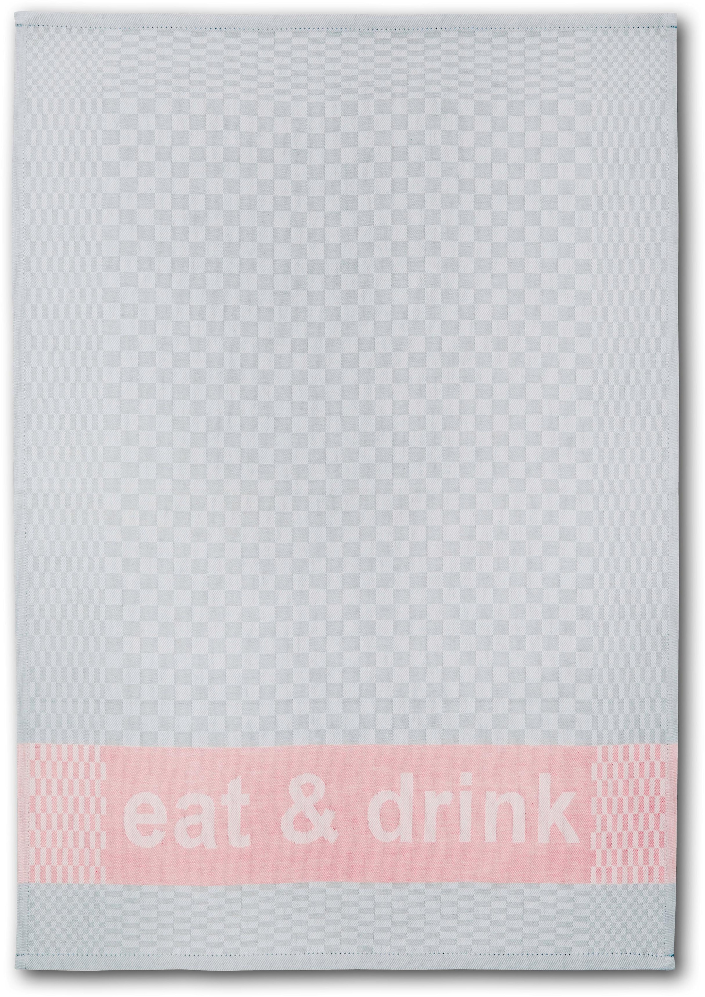 Dyckhoff Geschirrtuch »Eat & Drink, Maße je Tuch ca. 50x70 cm«, (Set, 6 tlg.), mit drei verschiedenen Motiven