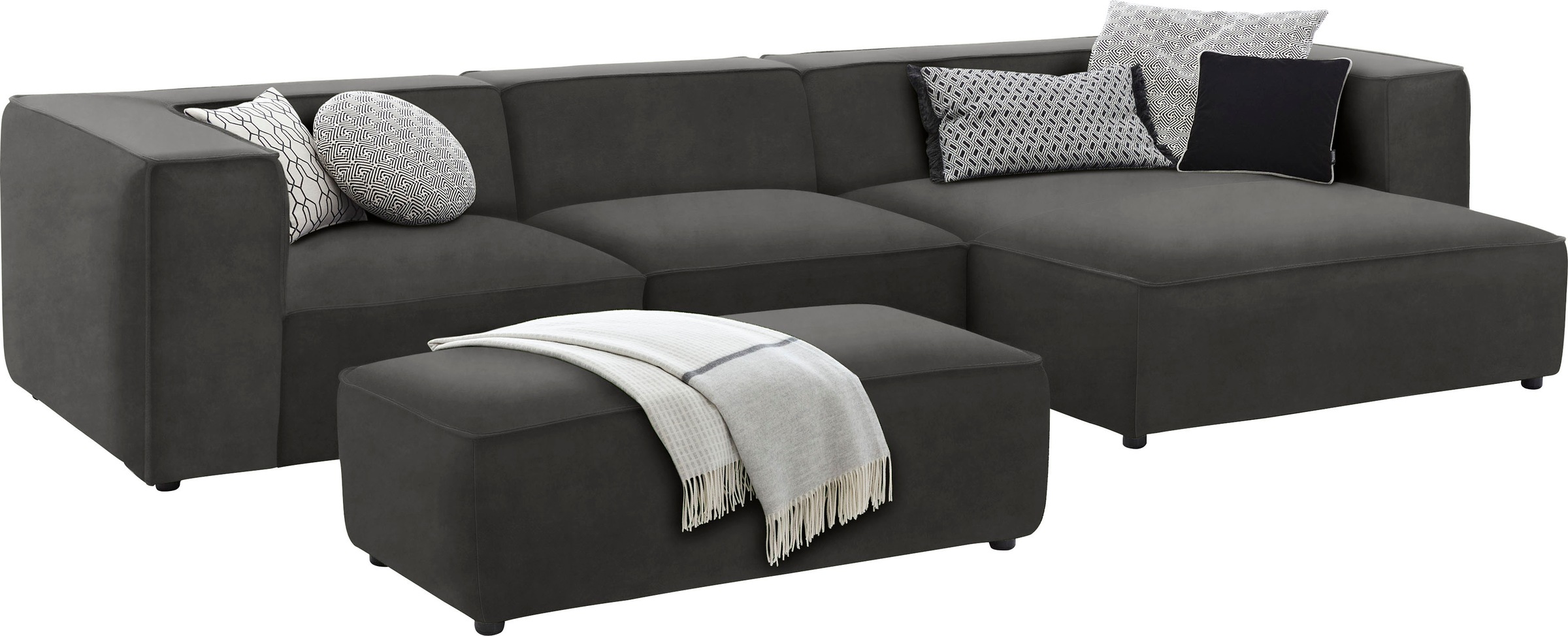 W.SCHILLIG Hocker »around-the-block«, mit eleganter Biese