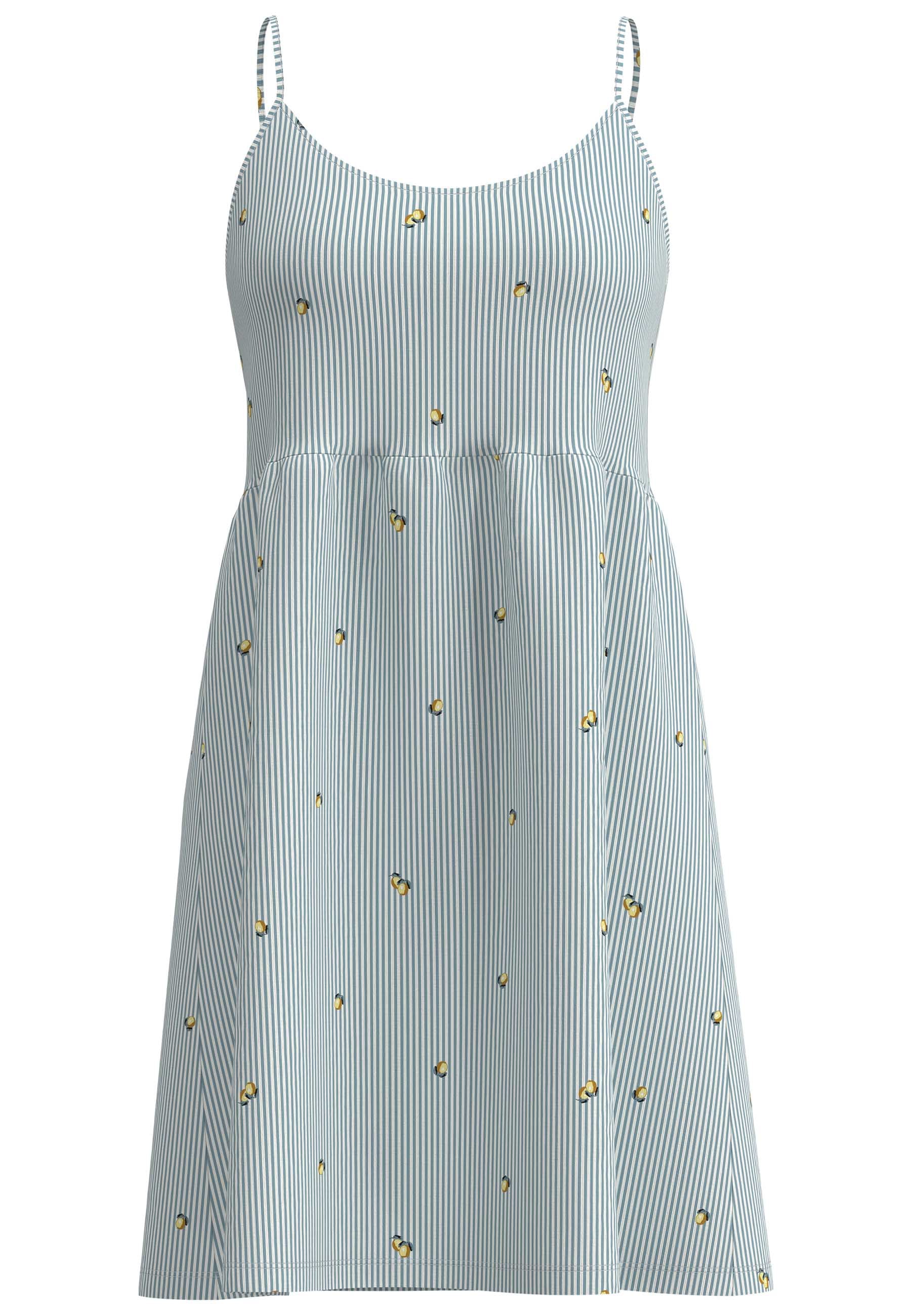 TOM TAILOR Nachthemd gestreift, mit Motiv, schmale Träger, Rundhalsausschnitt, Baumwollmix