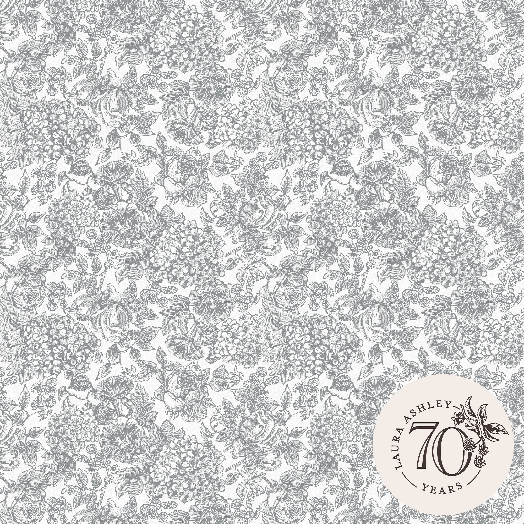 LAURA ASHLEY Vliestapete »Louise« geblümt glatt 10mx52cm (ca. 5m2)
