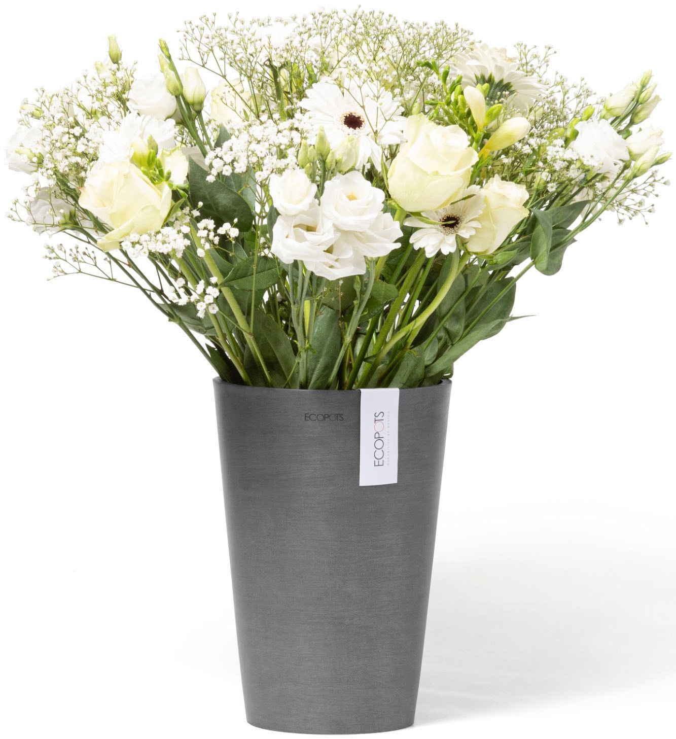 ECOPOTS Blumentopf »Pisa 14 Grau« für den Innenbereich