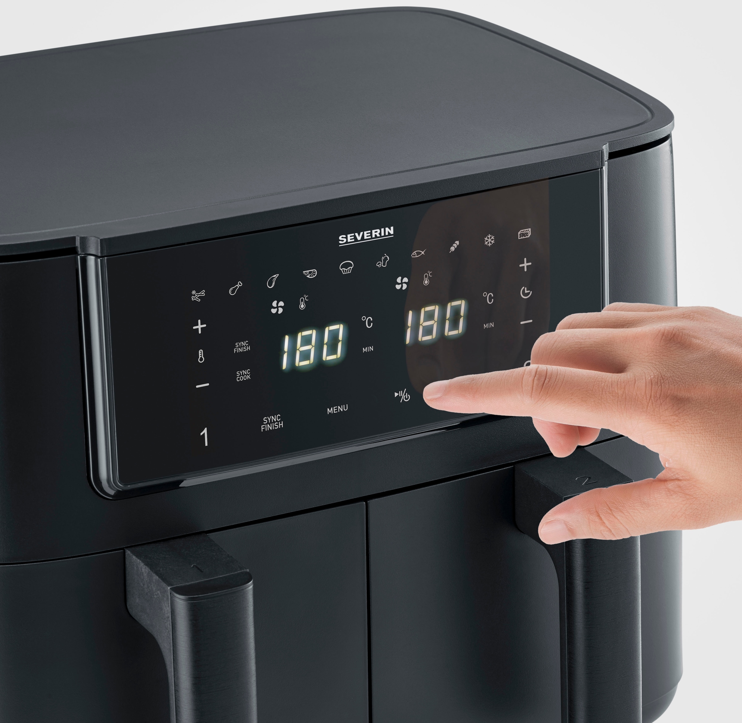 Severin Heißluftfritteuse »FR 2463   2 x 4 l "Dual"«, 2600 W