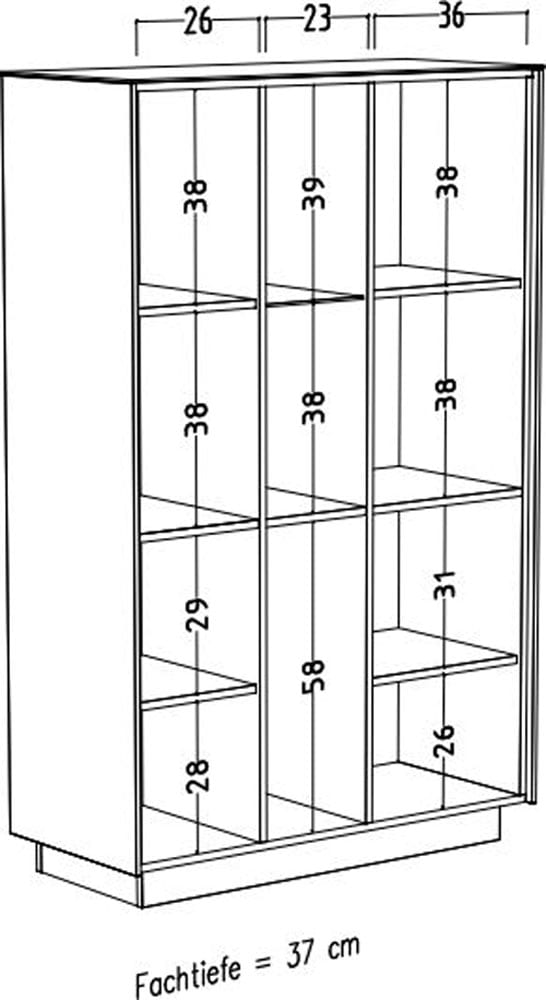 Mäusbacher Highboard »Nova« Highboard, BHT 96/151/42 cm, inkl. Griffbeleuchtung, Türdämpfung