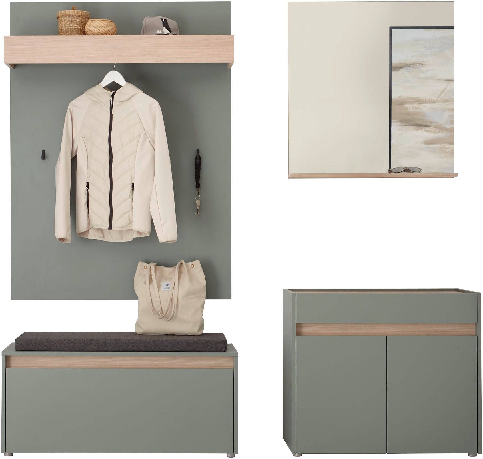 INOSIGN Garderoben-Set »GIRON/CiTY, moderne Garderobe, Komplettset mit viel günstig online kaufen