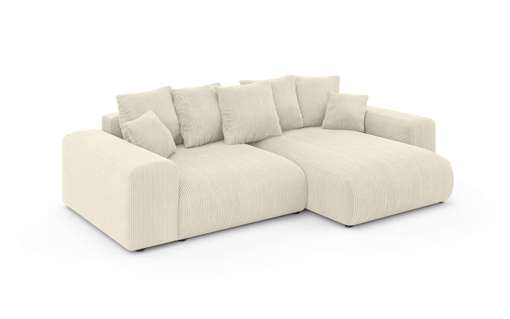 INOSIGN Ecksofa »LAKESIDE mit Bettfunktion und Bettkasten, B/T/H 257/166/84 cm«, L-Form, Recamiere beidseitig montierbar, Wellenunterfederung