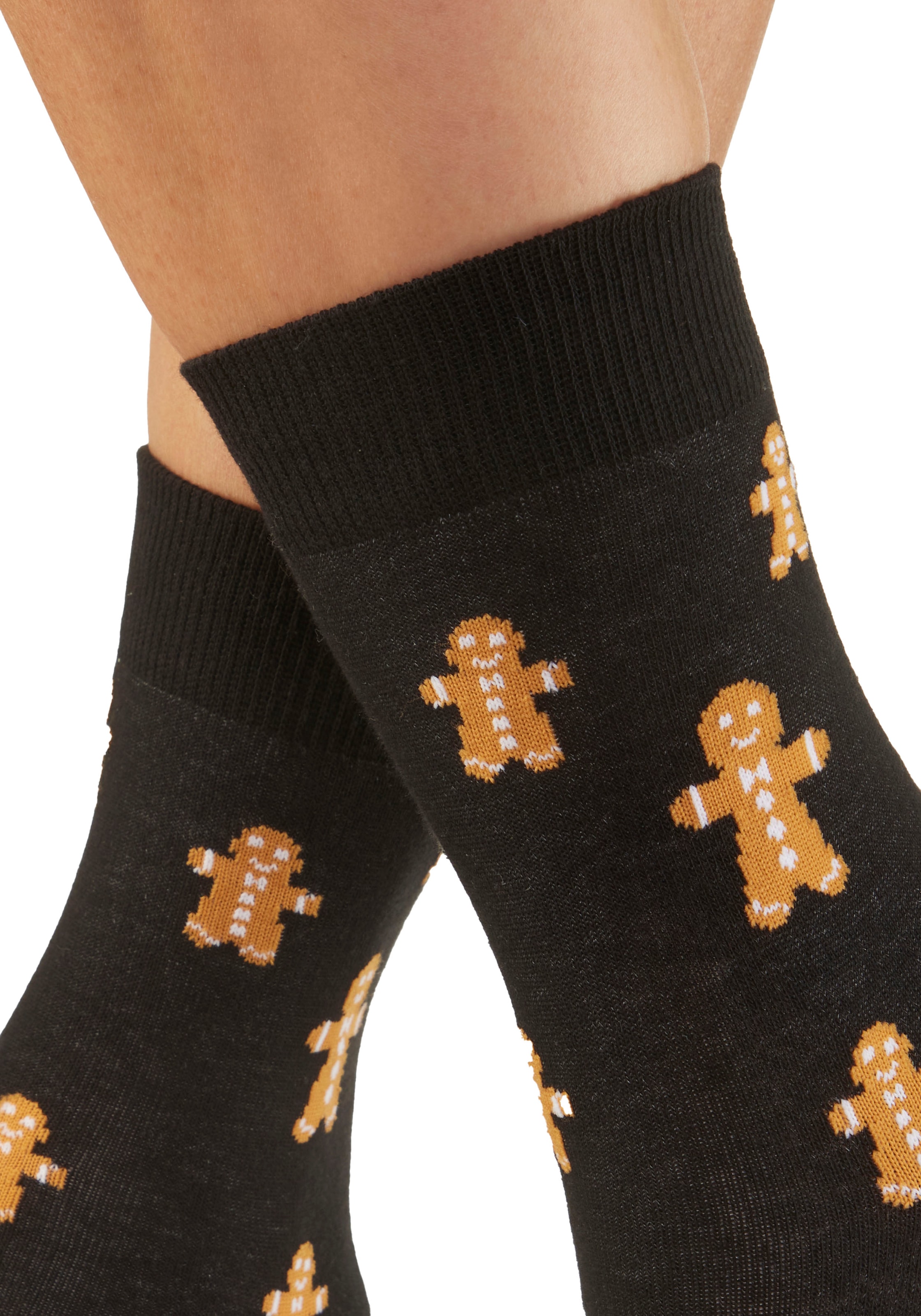 H.I.S Basicsocken Packung, 3 Paar tlg. mit lustigen Weihnachtsmotiven