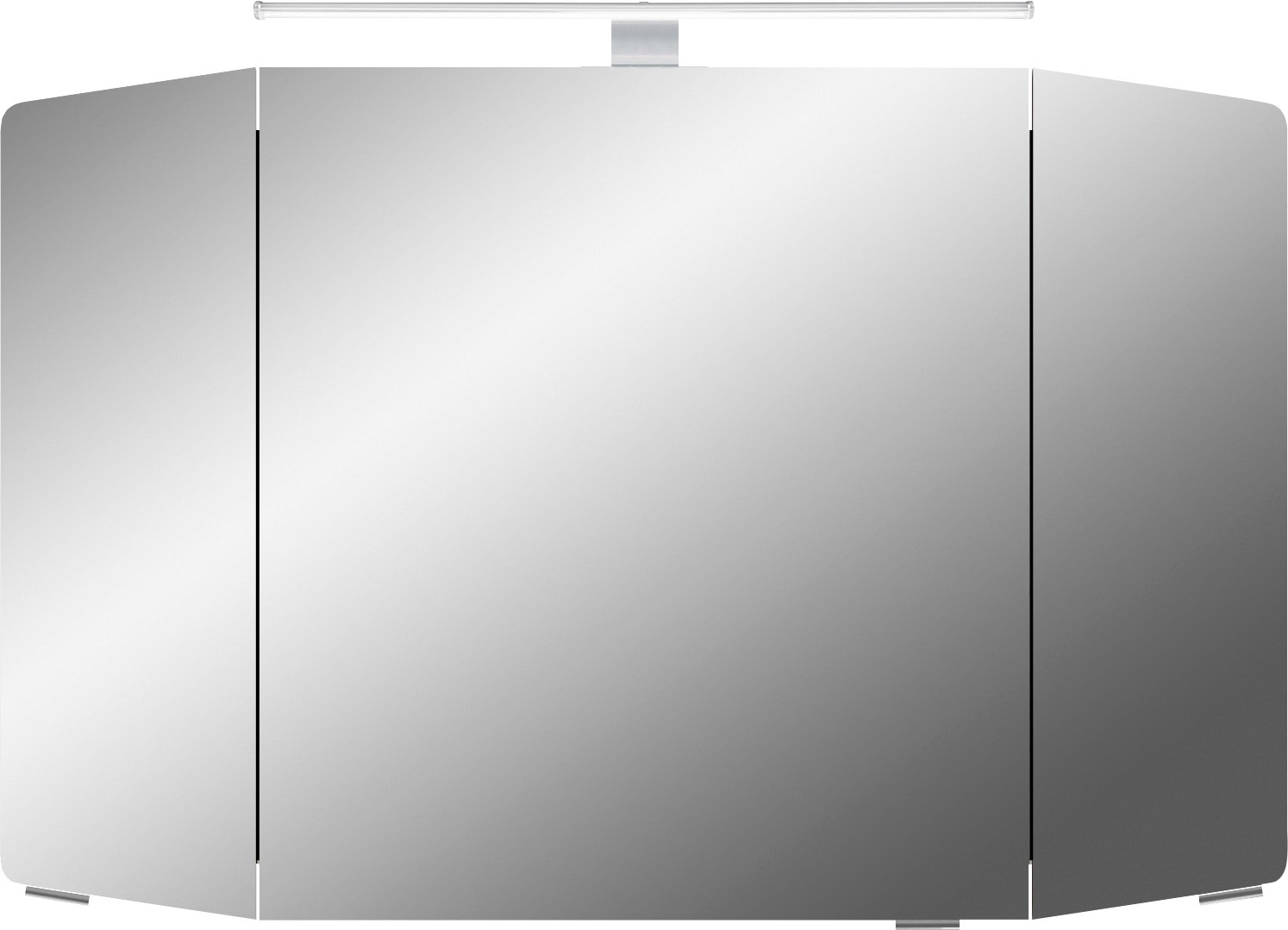 Saphir Badmöbel-Set »Cassca Sprint 3-teilig Mineralmarmor-Waschtisch mit LED-Spiegelschrank«, (4 St.), mit Unterschrank, 4 Türen, 3 Schubladen, inkl. Türdämpfer