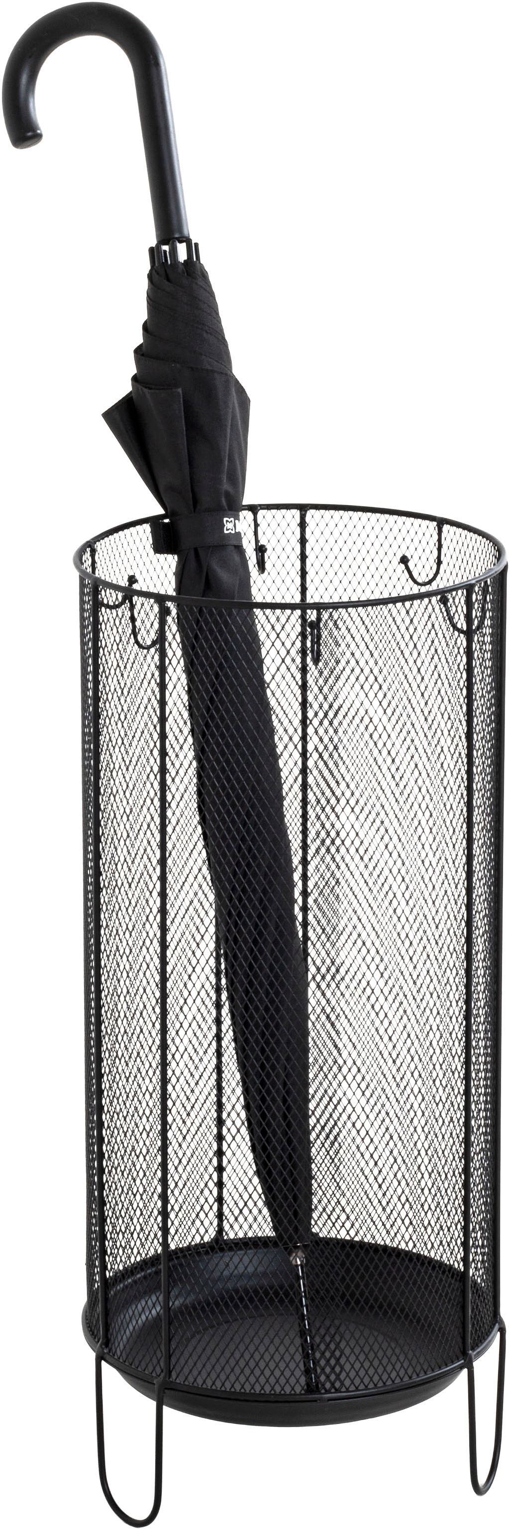HAKU Schirmständer »Regenschirmständer, Schirmkorb« zylindrisch - aus Metall Schwarz - Ø/H 26/48 cm