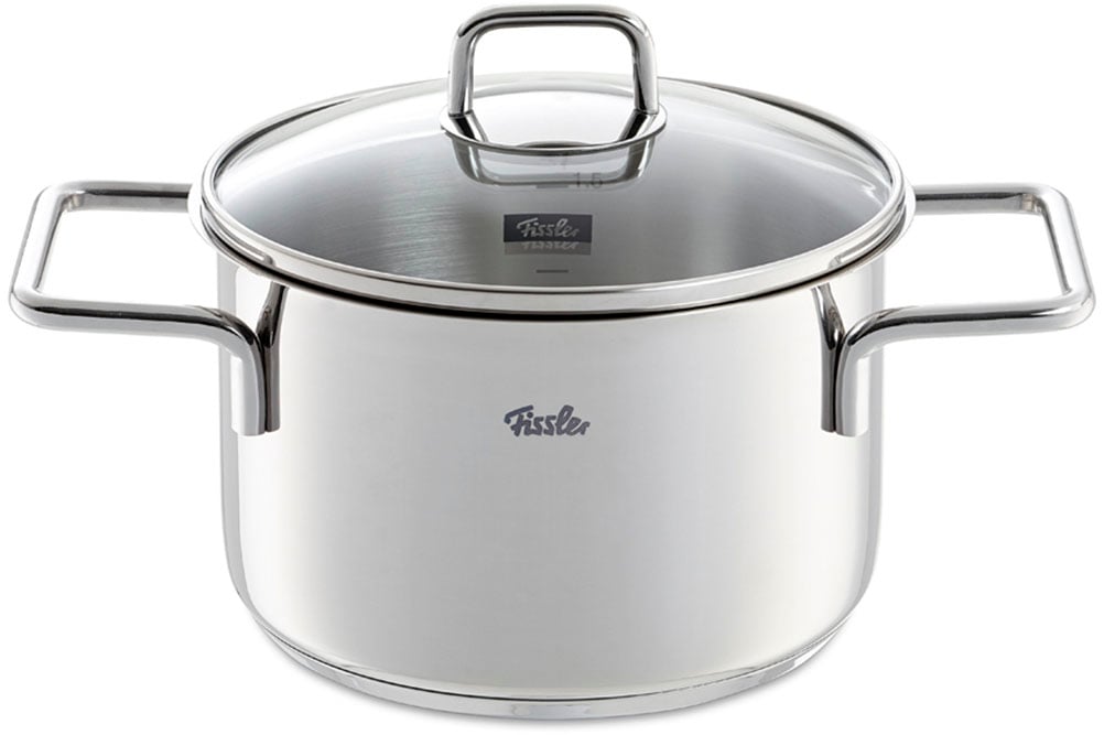Fissler Topf-Set »LumiTherm« Set, 3 Kochtöpfe, 1 Bratentopf, 1 Stielkasserolle, 9 tlg. Edelstahl 18/10