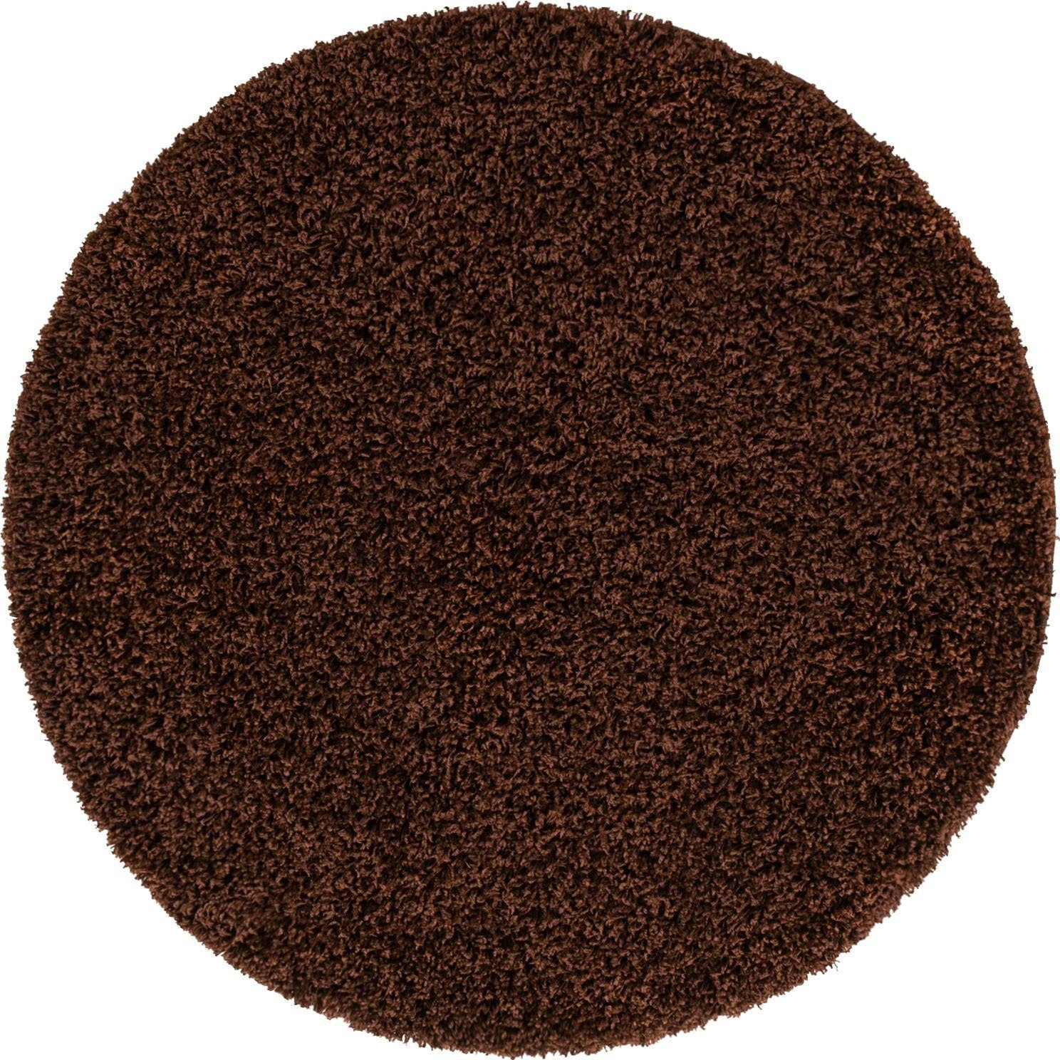 Myflair Möbel & Accessoires Hochflor-Teppich »Shaggy Shag«, rund, 38 mm Höhe, gewebt, Uni Farben, ideal im Wohnzimmer & Schlafzimmer
