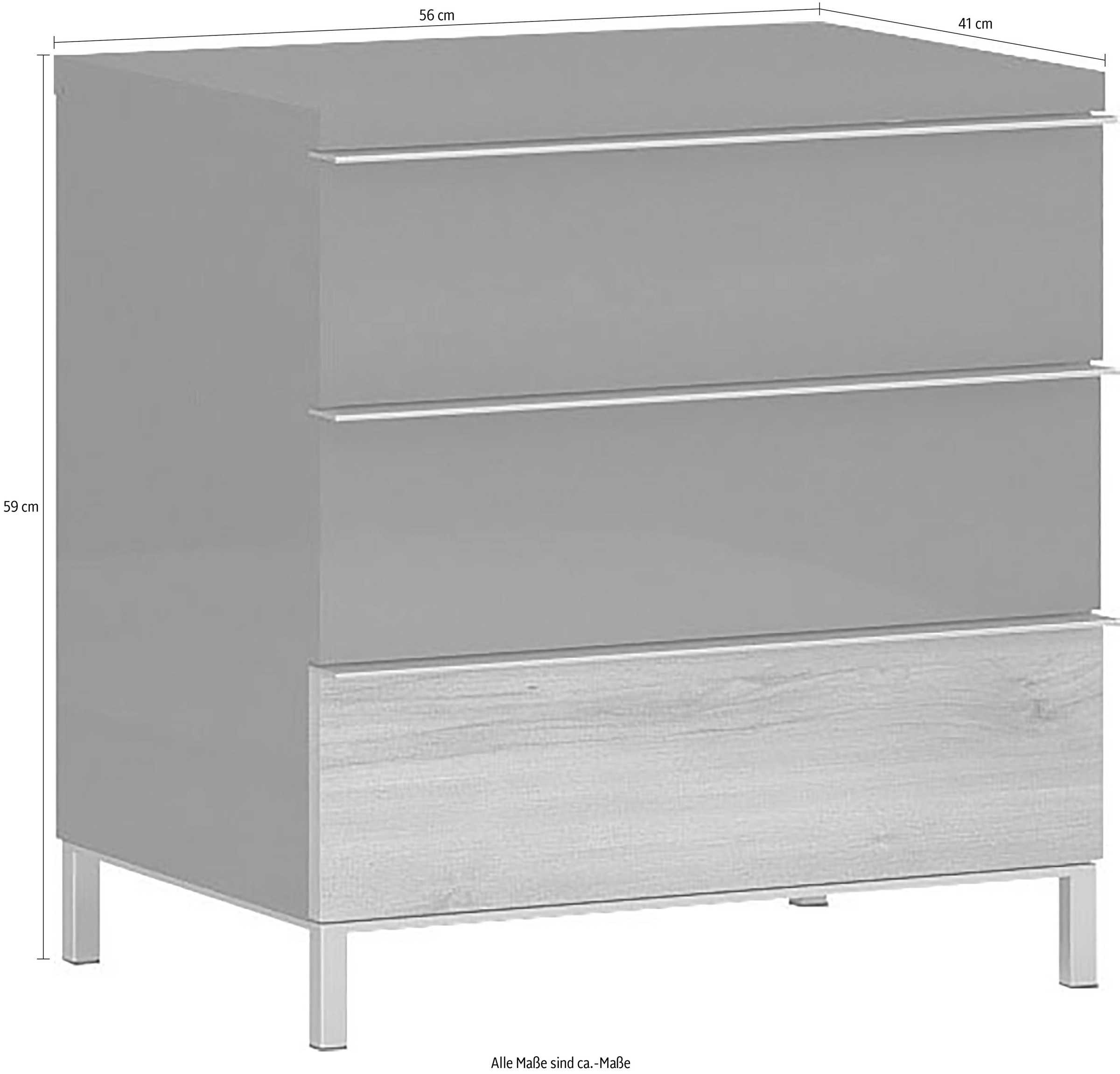 Places of Style Nachtkonsole »Onyx«, UV lackiert, mit Soft-Close-Funktion