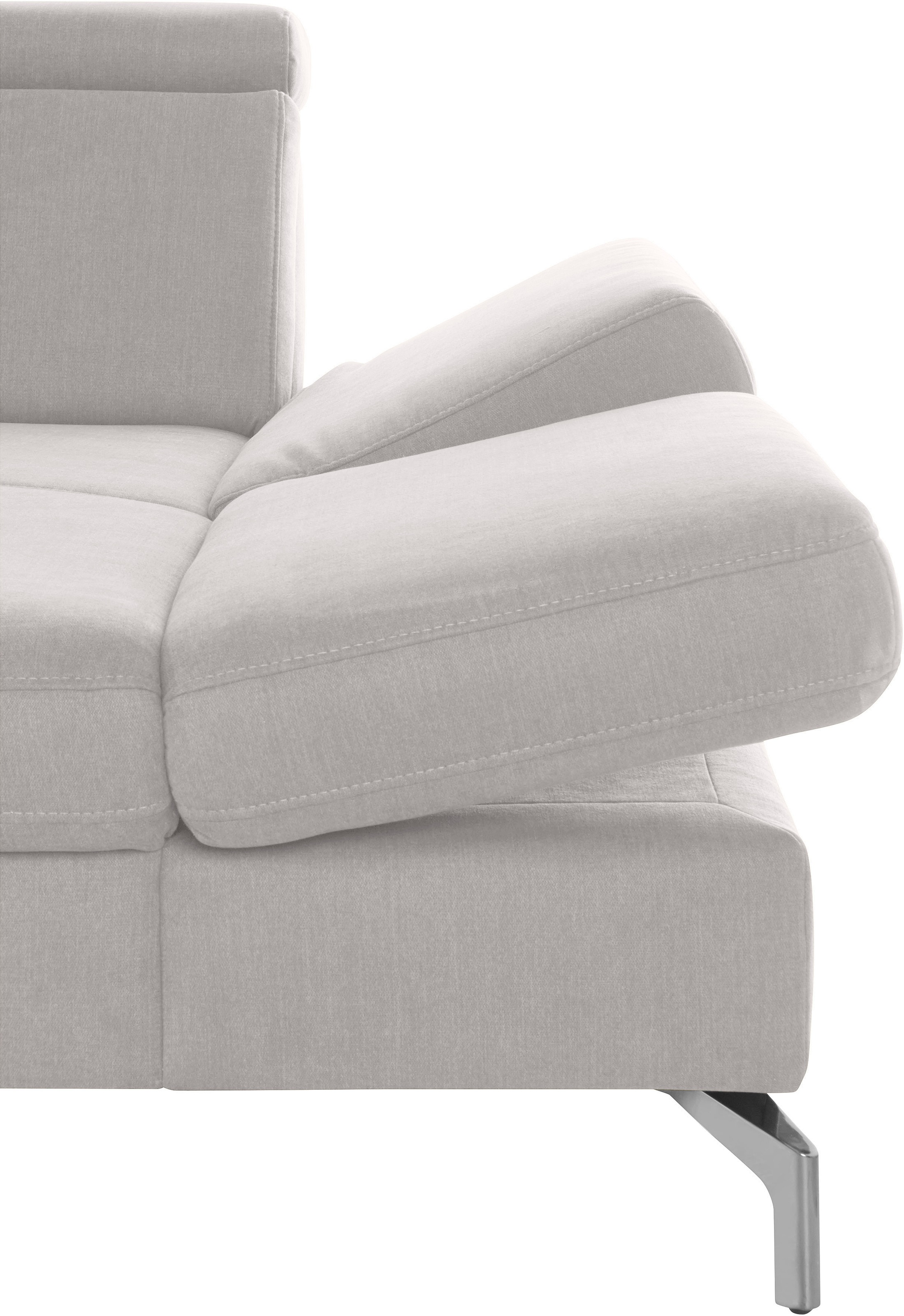 sit&more Wohnlandschaft »Brisbane U-Form«, Fußhöhe 15 cm, inklusive Sitztiefen-, Armteil- und Kopfteilverstellung