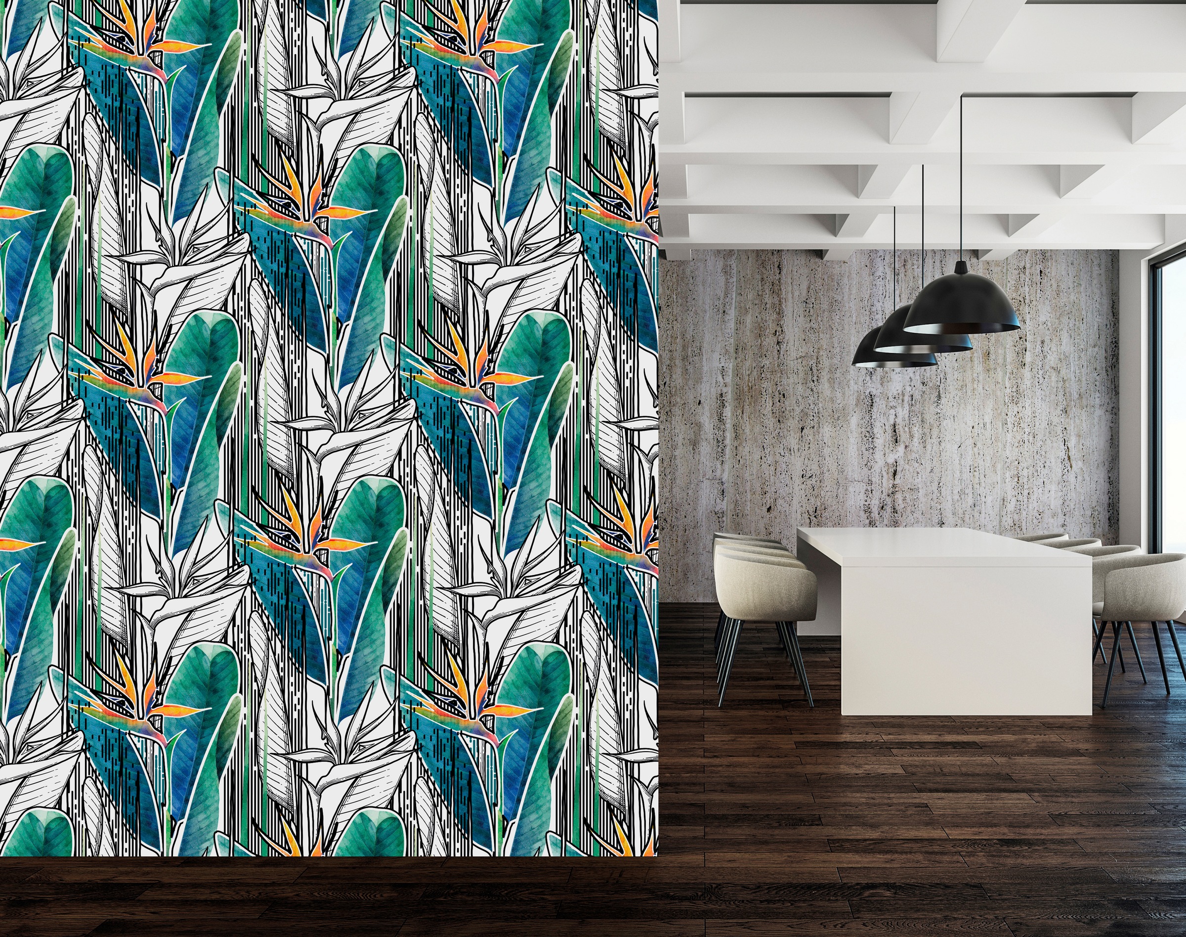 queence Vinyltapete »Bella«, floral-geblümt-gemustert-Motiv, 90x250cm, selbstklebend, kinderleichte Anbringung, Sticker