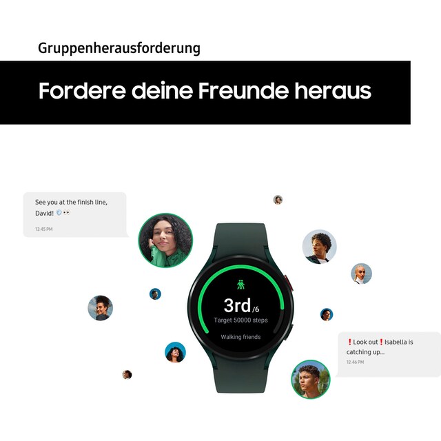 Samsung Smartwatch »Galaxy Watch 4 44mm BT«, (Wear OS by Google Fitness Uhr,  Fitness Tracker, Gesundheitsfunktionen) im Online-Shop bestellen | Samsung Galaxy Watch