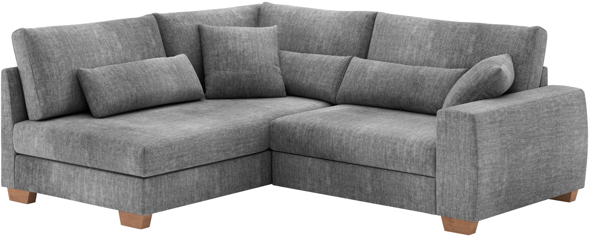 Mr. Couch Ecksofa »Hilla L-Form, bis 140 kg belastbar«, mit Taschenfederkern, wahlweise mit Bettfunktion