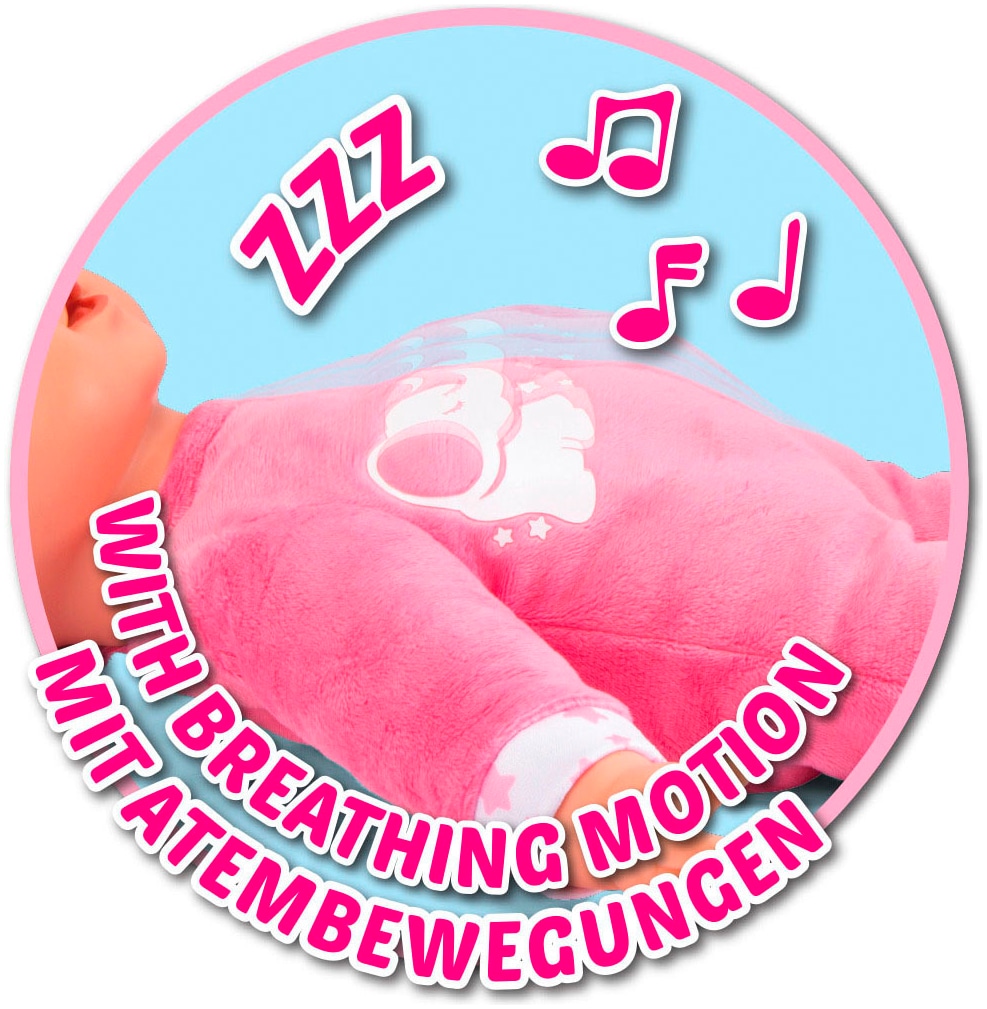 SIMBA Babypuppe »Laura Schlummerzeit«, mit Soundeffekt und realistische Atembewegungen