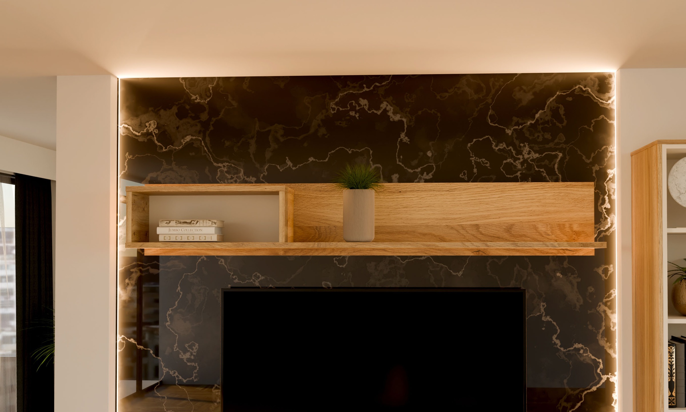 FORTE Wandboard »Galactique«, Wandregal, Wandmontage, zeitloses Design, vielseitig verwendbar