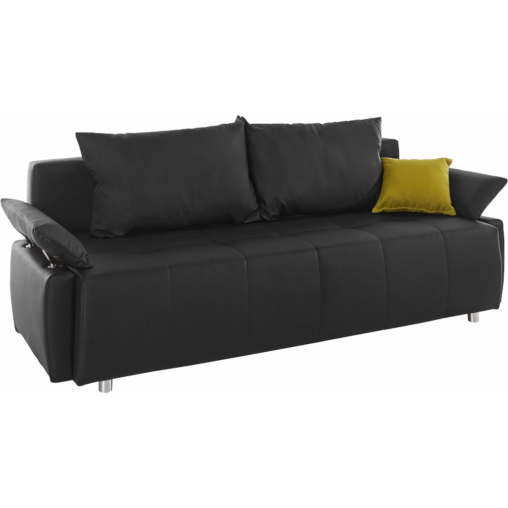 COLLECTION AB Schlafsofa Funtastic, mit Bettfunktion, inklusive 2 Rücken- und 1 Zierkissen